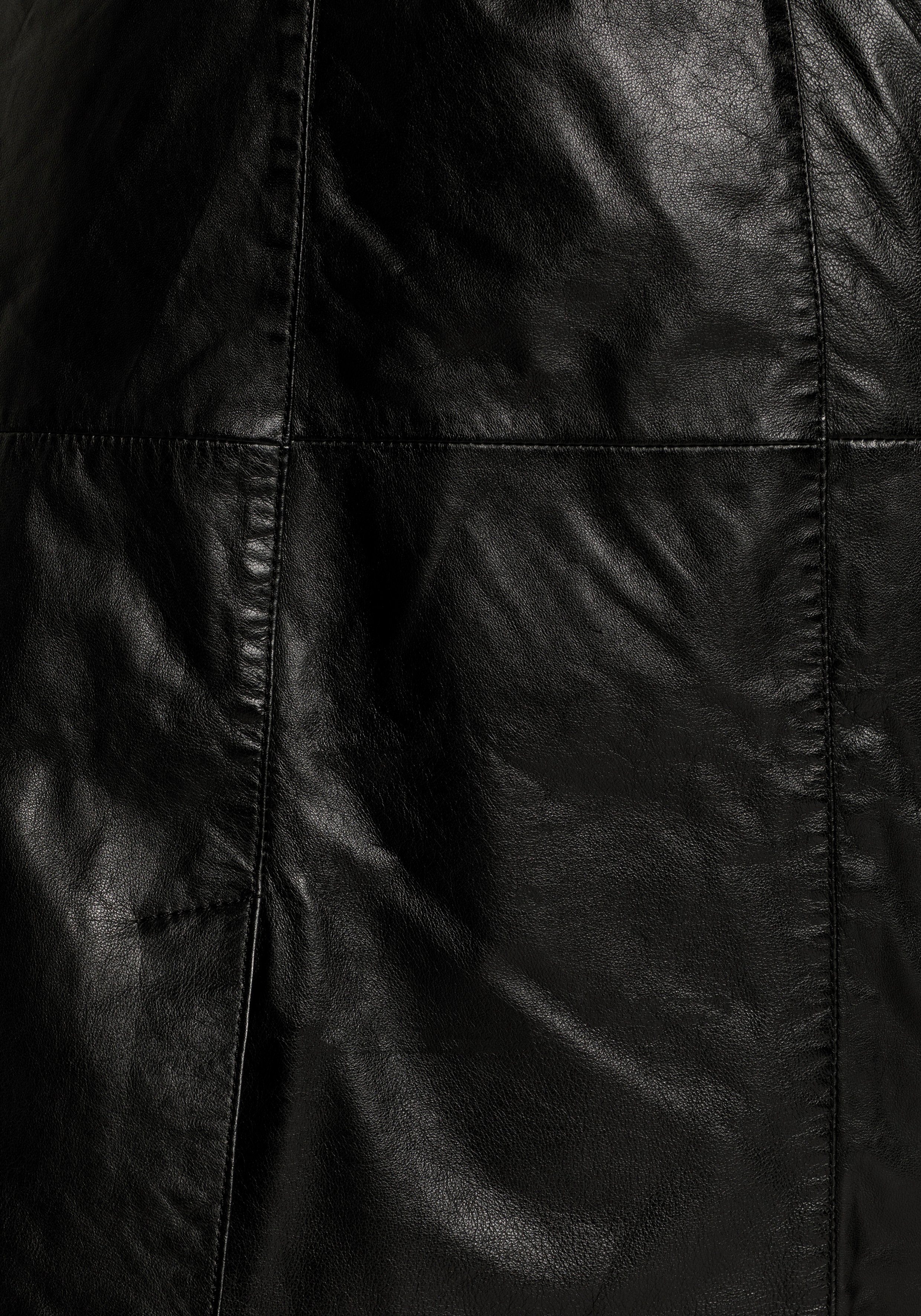 Mauritius Lange, leren jas GWTaruh OT elegante leren trenchcoat met bindceintuur (2-delig)
