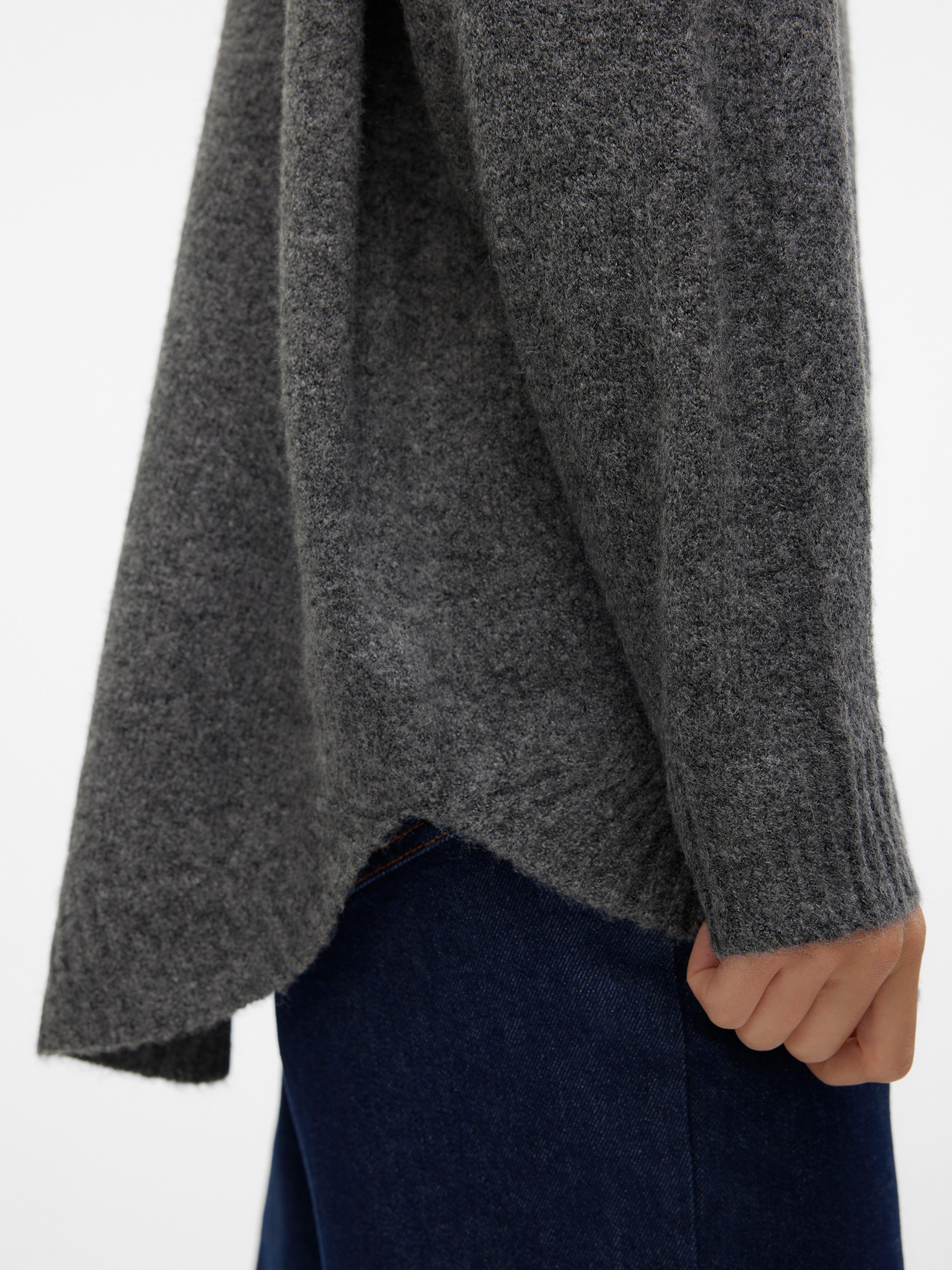 Vero Moda Gebreide trui VMPLAZA LS HIGHNECK LONG PULLOVER GA BOO