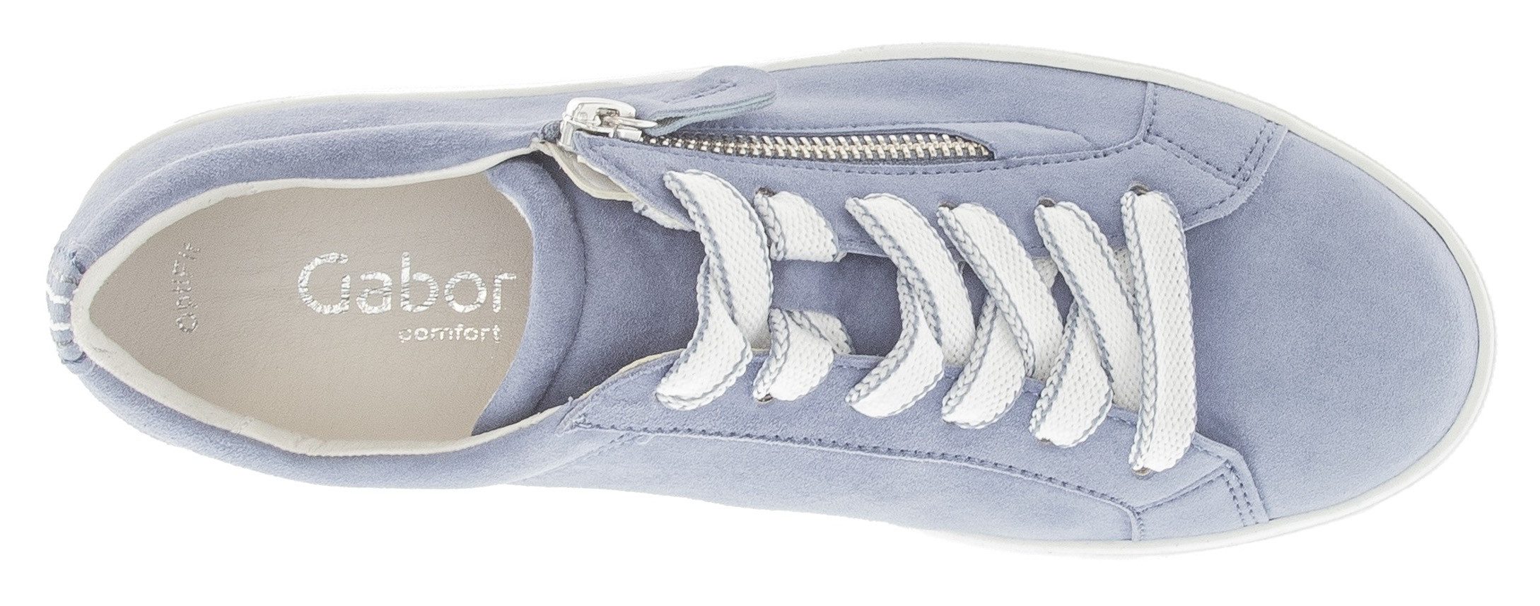Gabor Plateausneakers Florence , veterschoenen, lage schoen met contraststiksels op de hiel, g-breedte