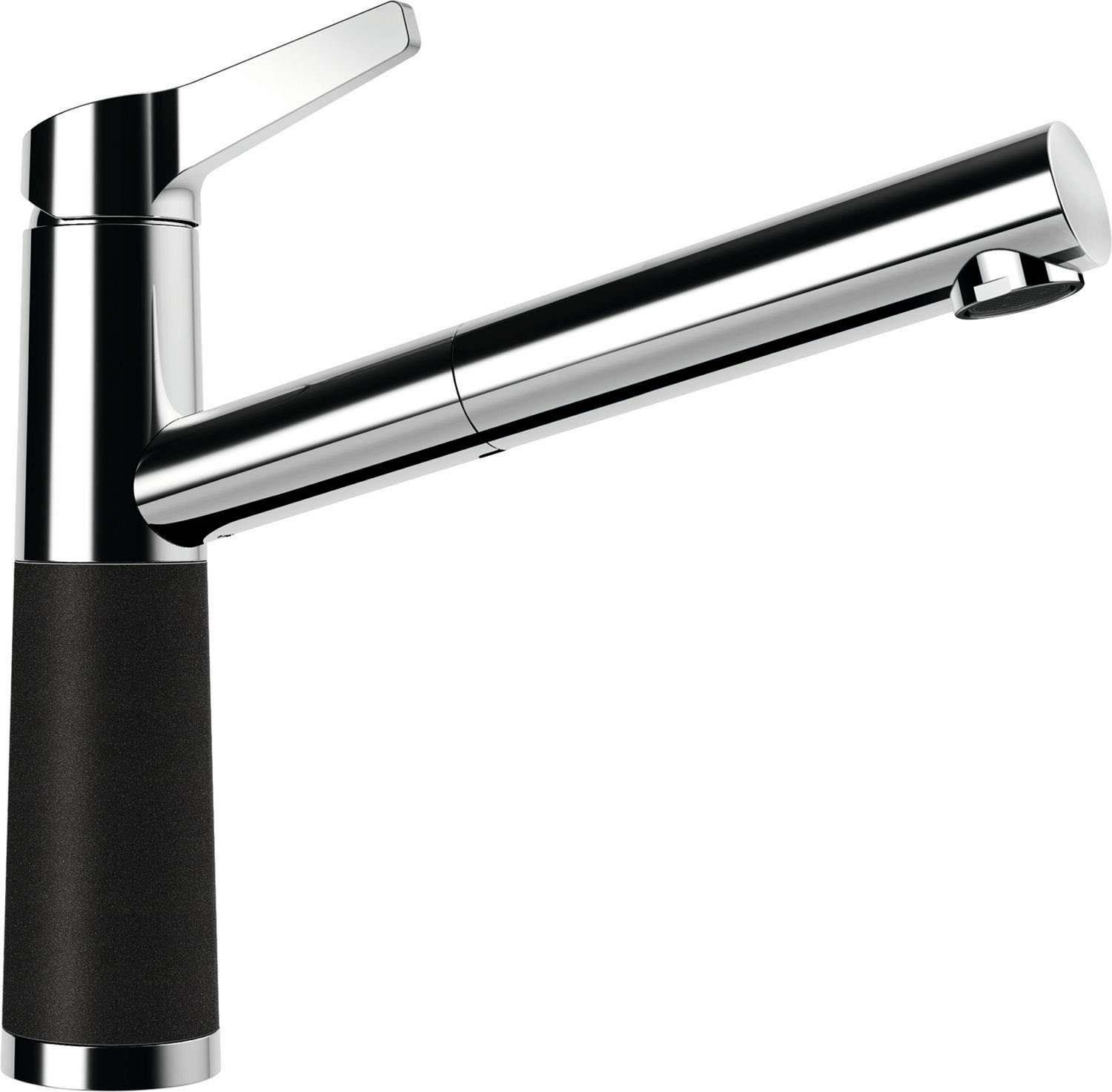 Schock Keukenkraan SC-510 SB ND Lagedruk, uitschuifbaar, terugstroombeveiliging, draaibereik 120° keukenkranen zwart