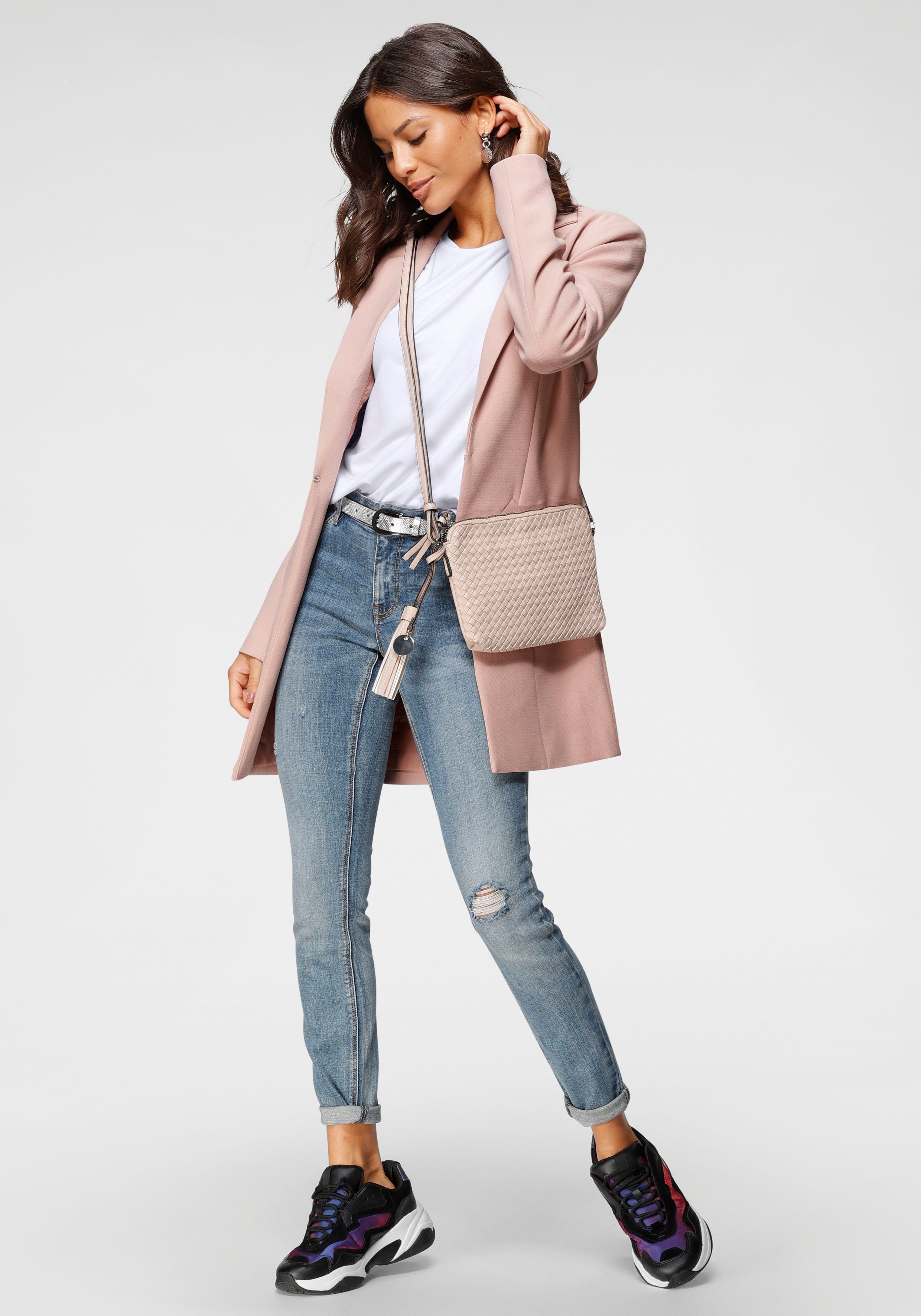 Laura Scott Lange blazer met diepe reverskraag