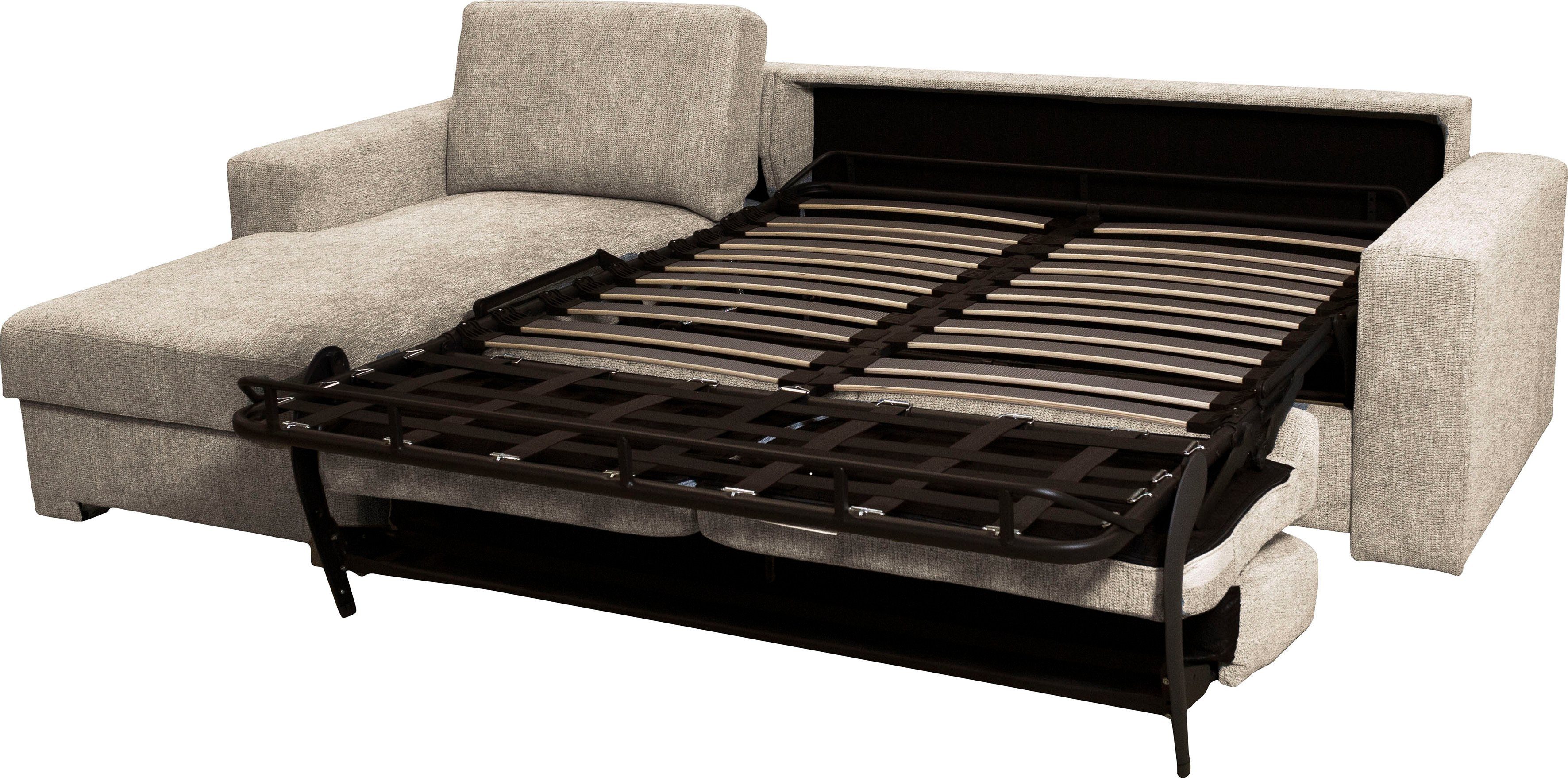 Home affaire Hoekbank Roma "M" matras hoogte 14 cm, slaapfunctie, met ondervering,