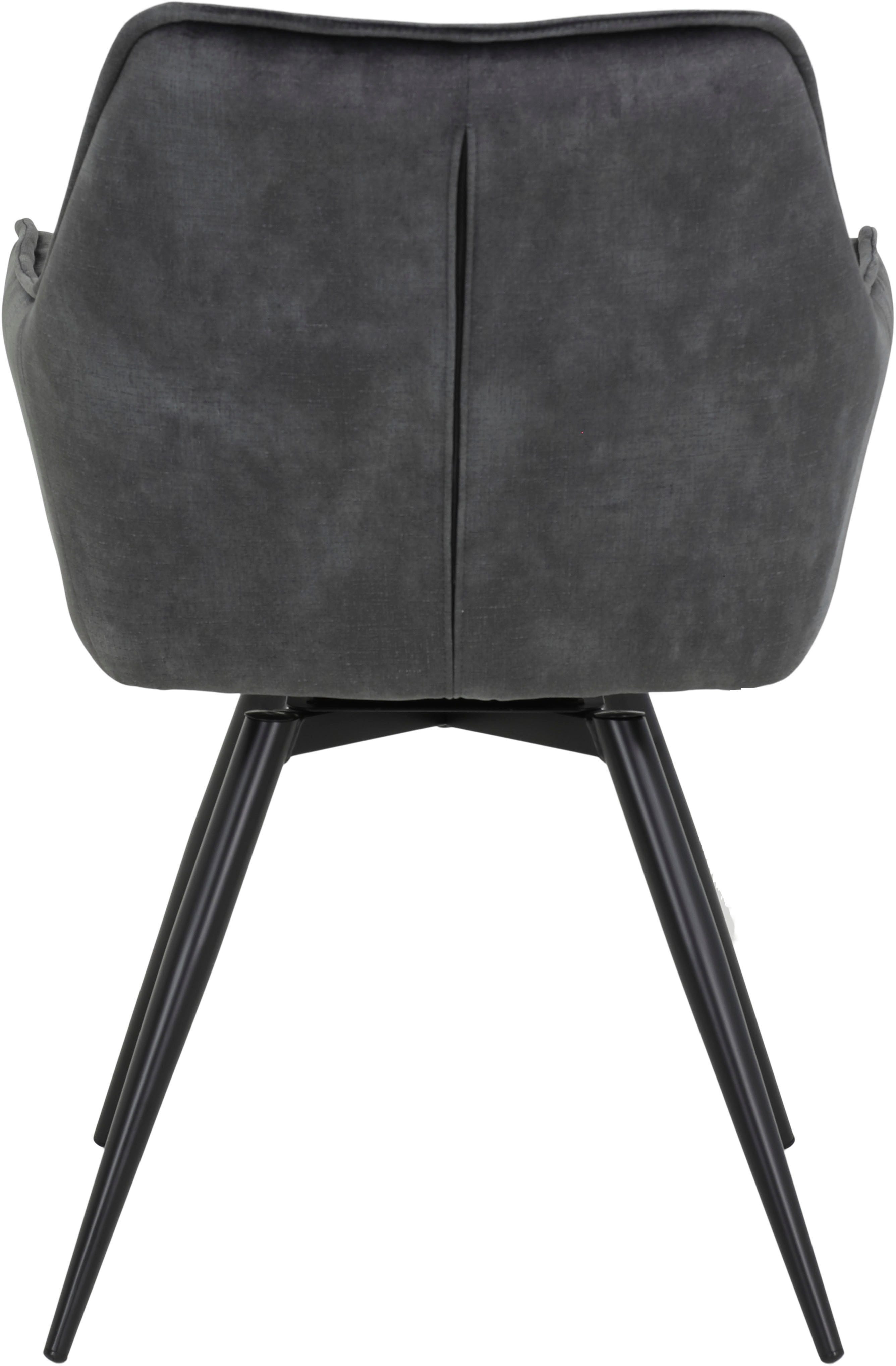 HELA Eethoek Havel Tafel 140-180x90 cm, synchron-uittrek, stoel 360° draaibaar, armleuningen (7-delig)