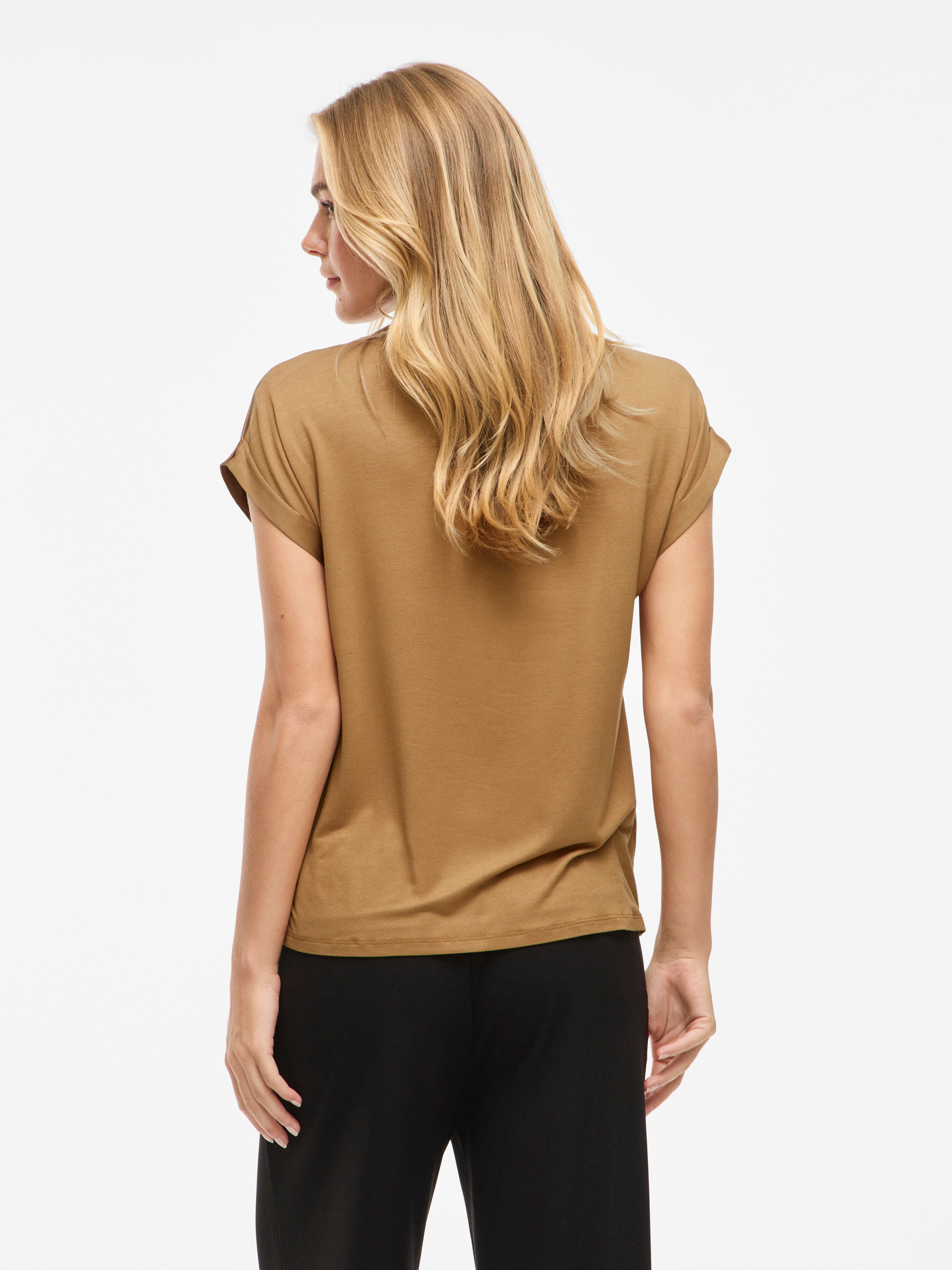 Vila Shirt met korte mouwen VIELLETTE S/S SATIN TOP - NOOS