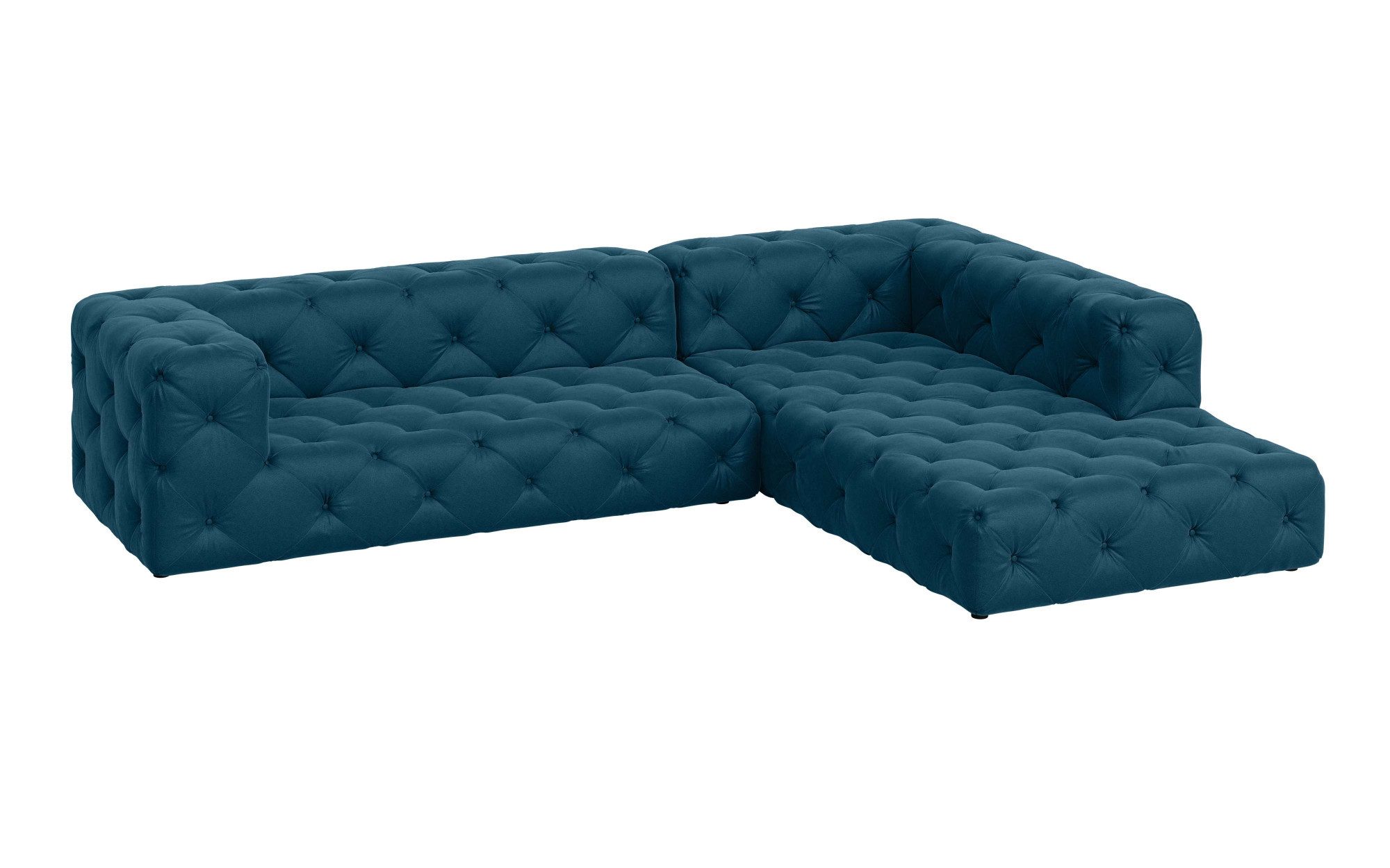 Places of Style Hoekbank FOLLINA L-vorm, met klassieke Chesterfield-knoopstiksels