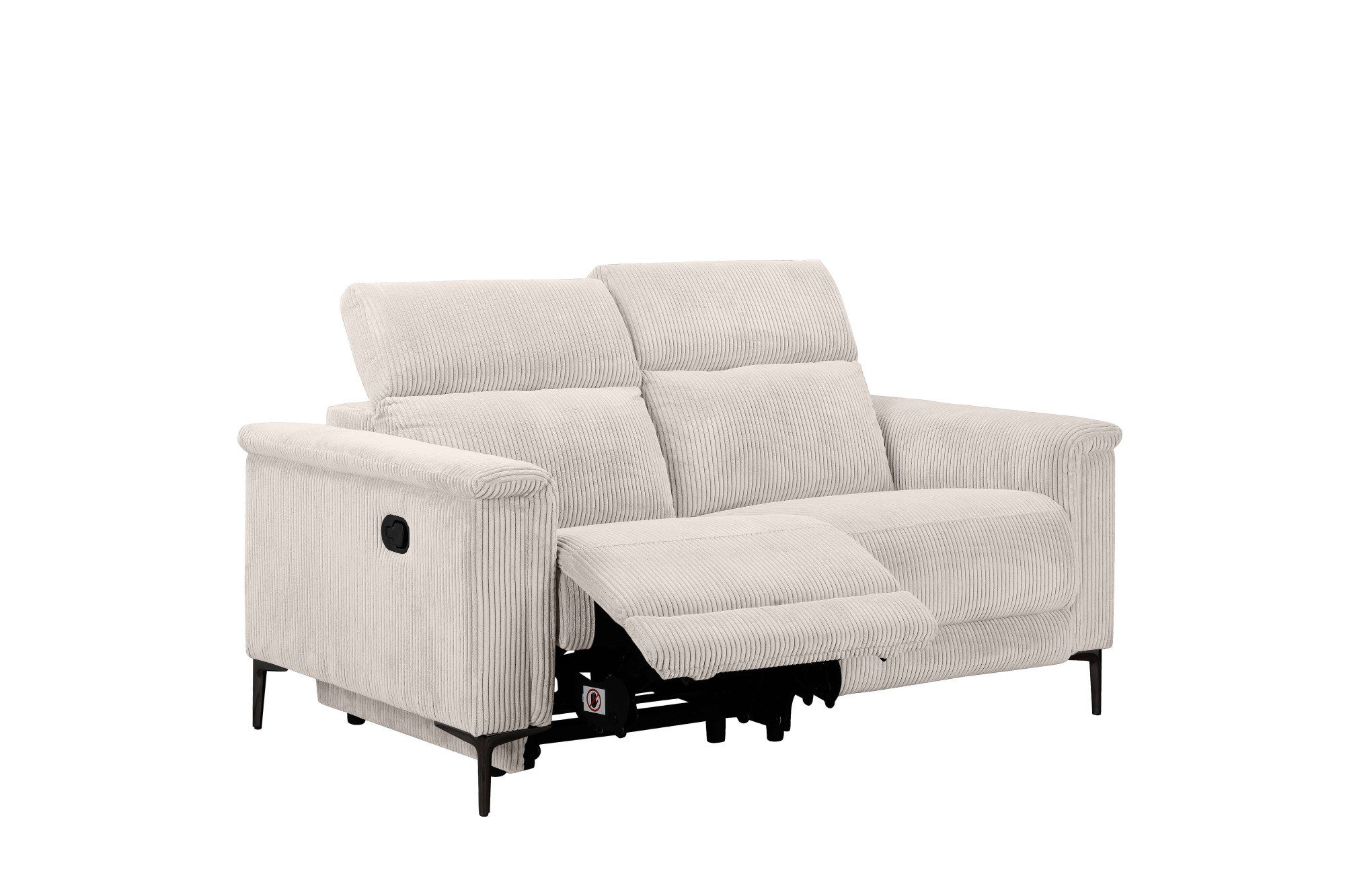 Places of Style 2-zitsbank Lund in Cord, met handmatige of elektrische