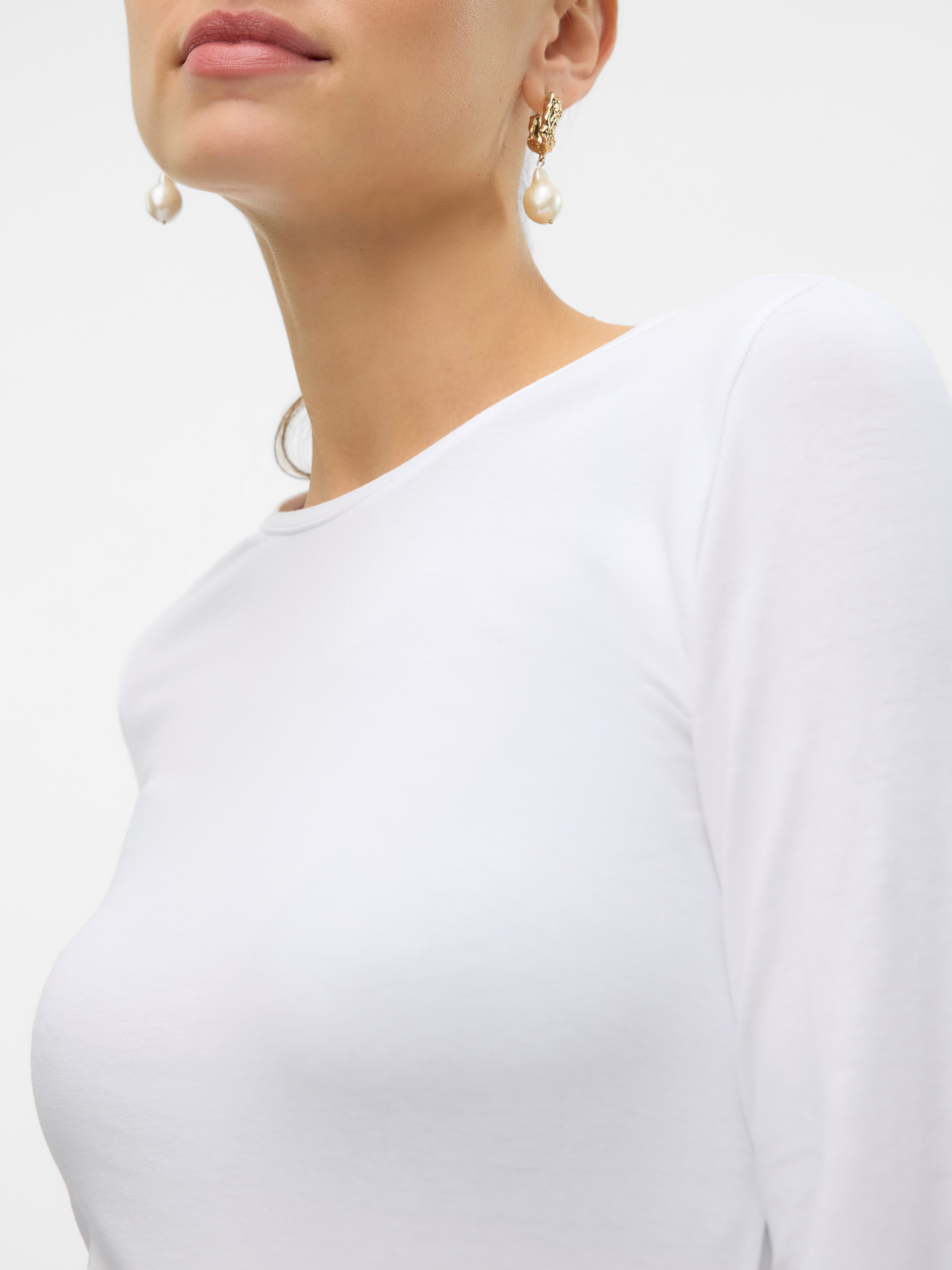 Vero Moda Shirt met lange mouwen VMLULU LS O-NECK TOP JRS GA NOOS