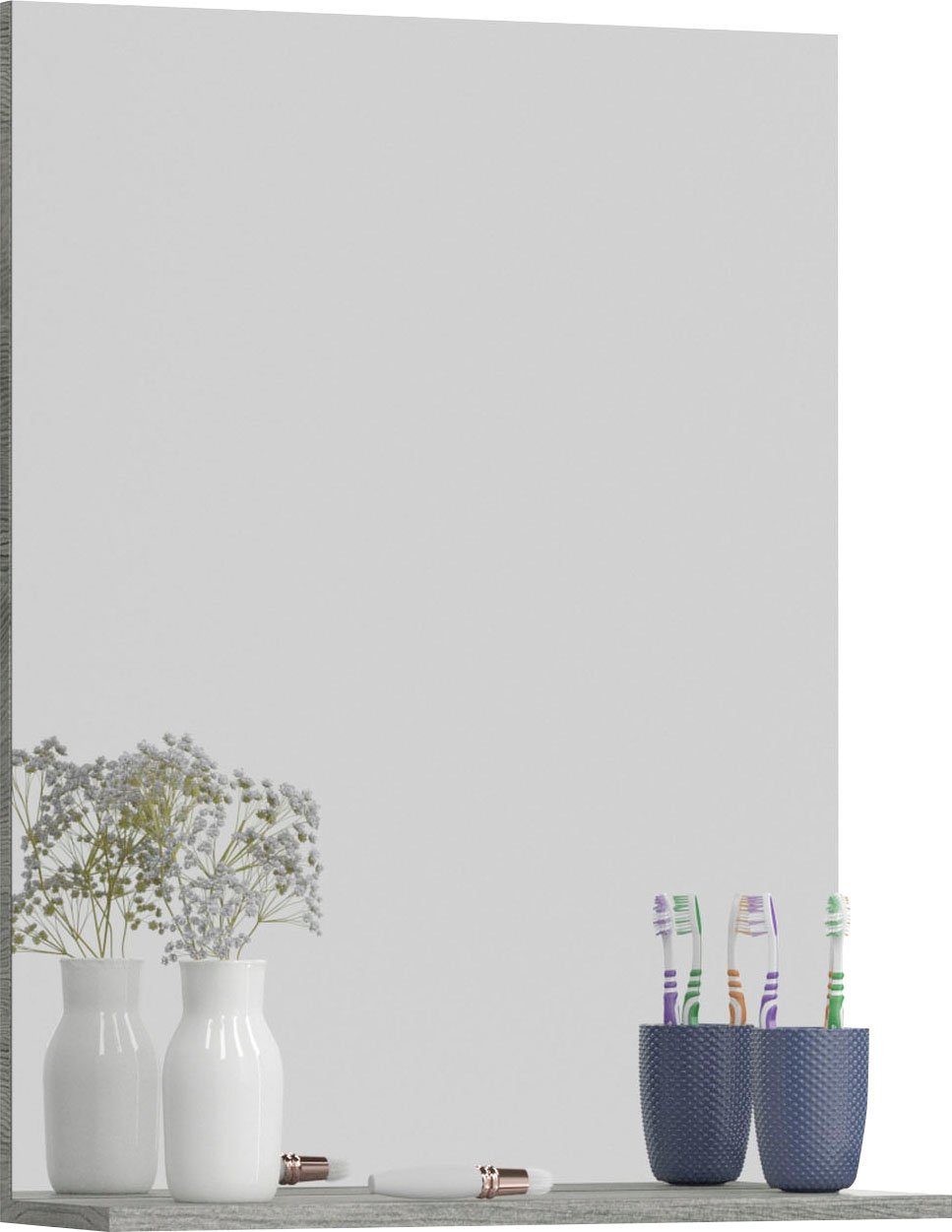INOSIGN Badspiegel Siena, breedte 60 cm, 1 legplank, hoogwaardig spiegelglas in verschillende kleuren verkrijgbaar, badkamermeubels, spiegel, badkamer