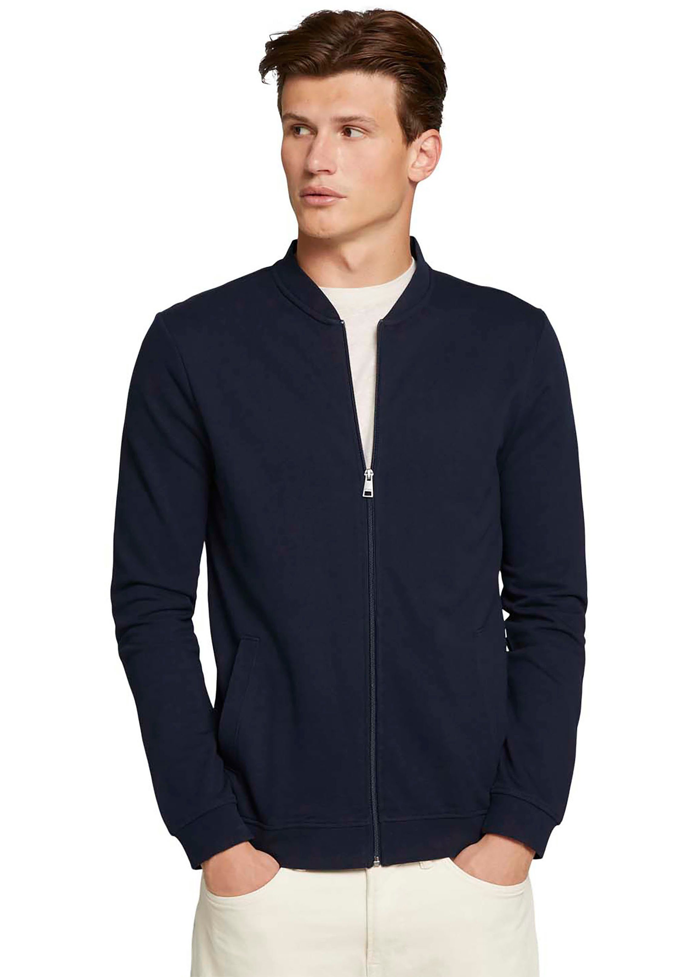 Tom Tailor Denim Sweatvest in blousonmodel heren sweatvesten maat S blauw