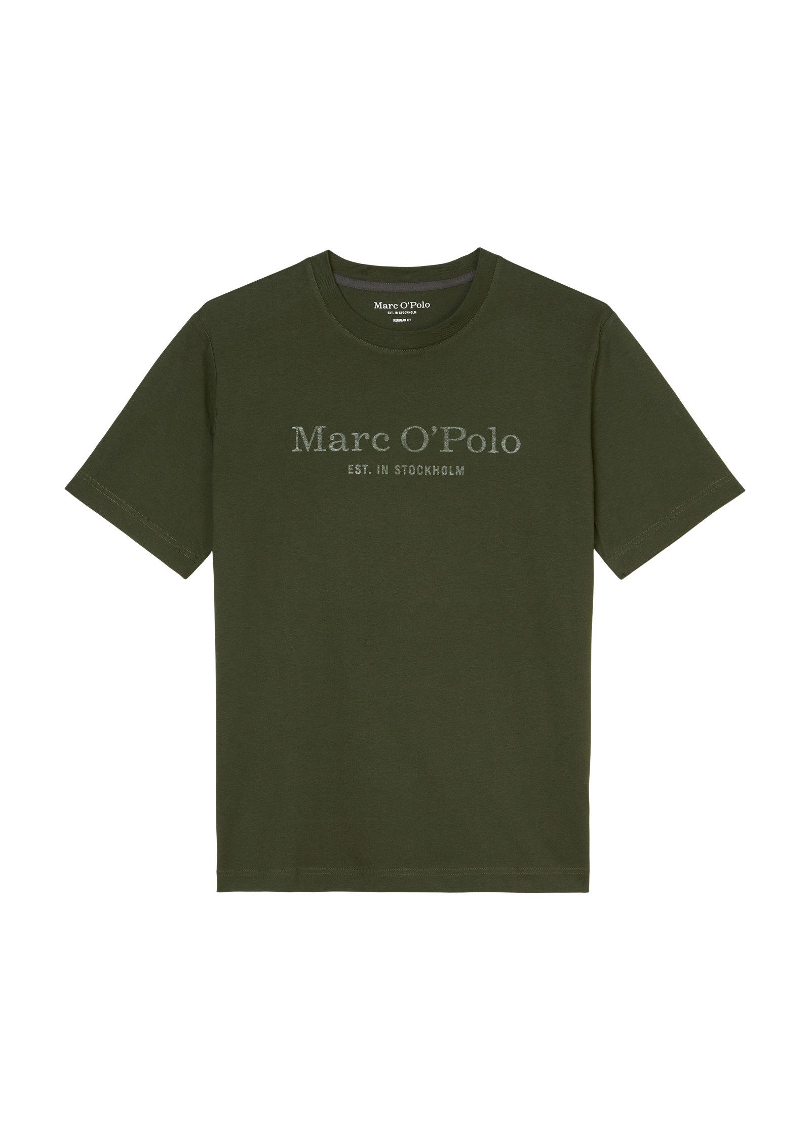 Marc O'Polo T-shirt met tonale label-print aan de voorkant