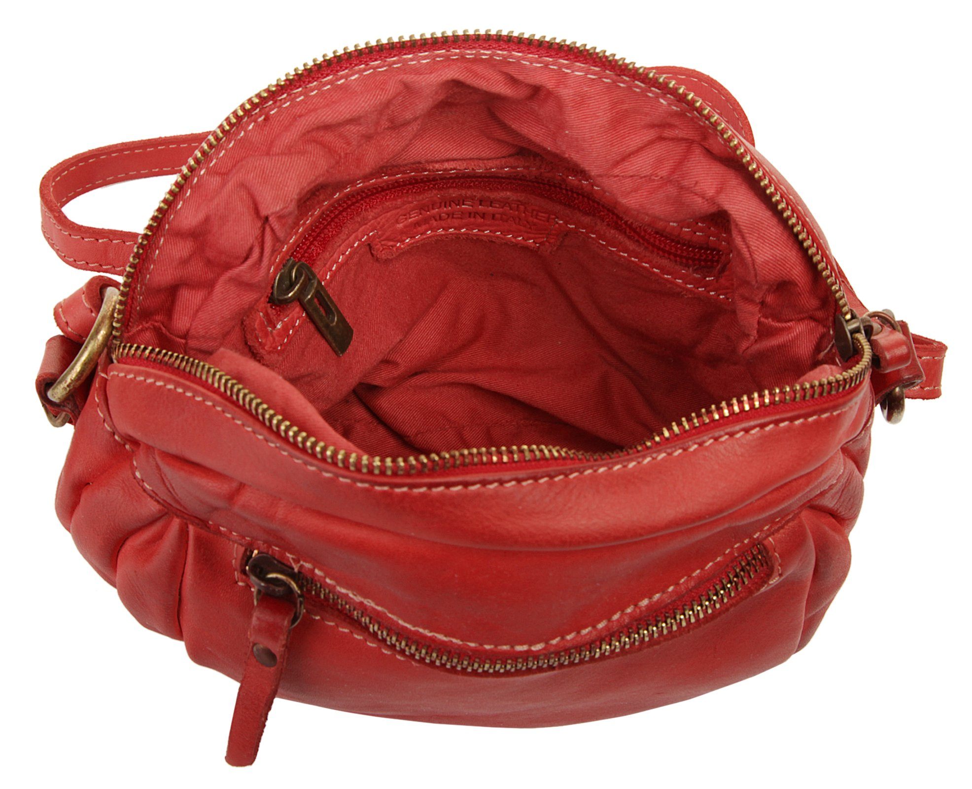 Cluty Schoudertas echt leer, made in italy