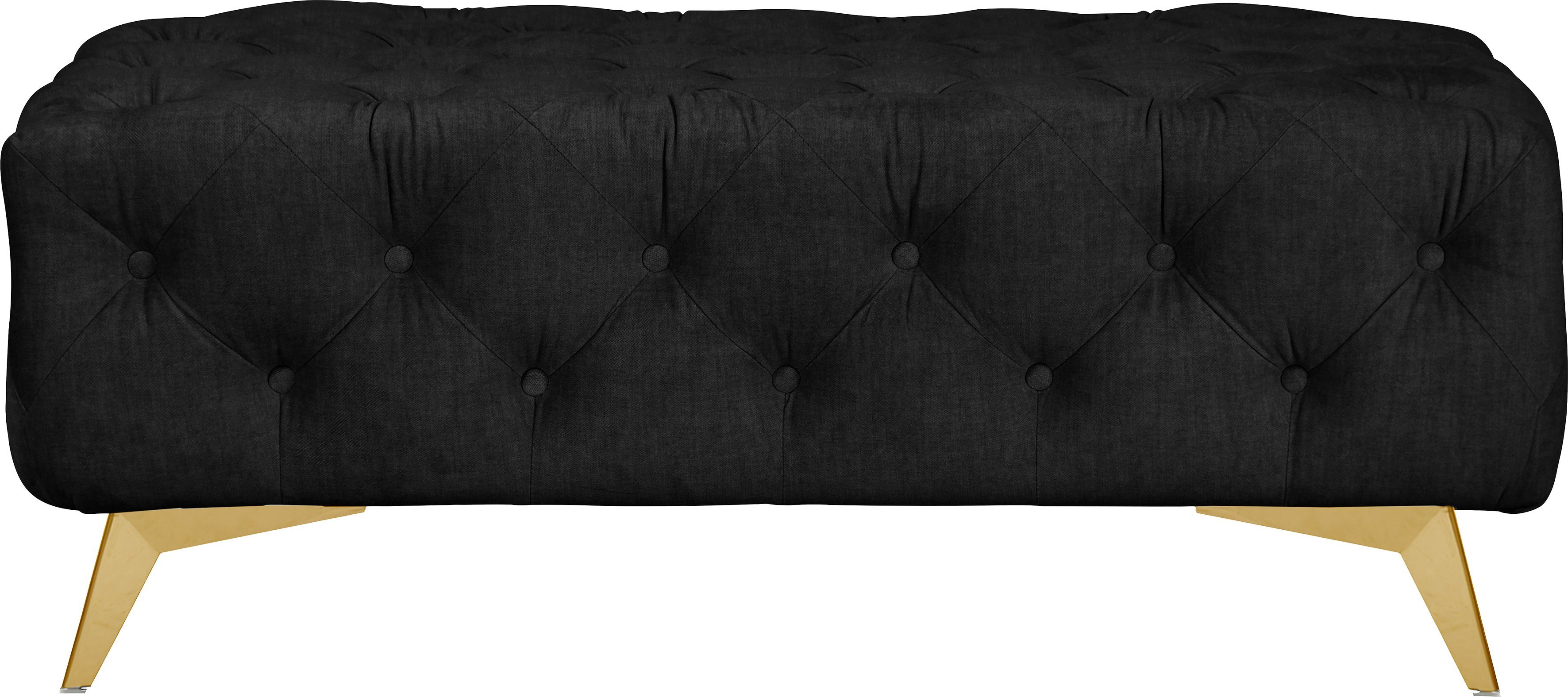 Leonique Hocker Glynis luxueuze capitonnage, moderne chesterfield look, kleur van de poten ter keuze