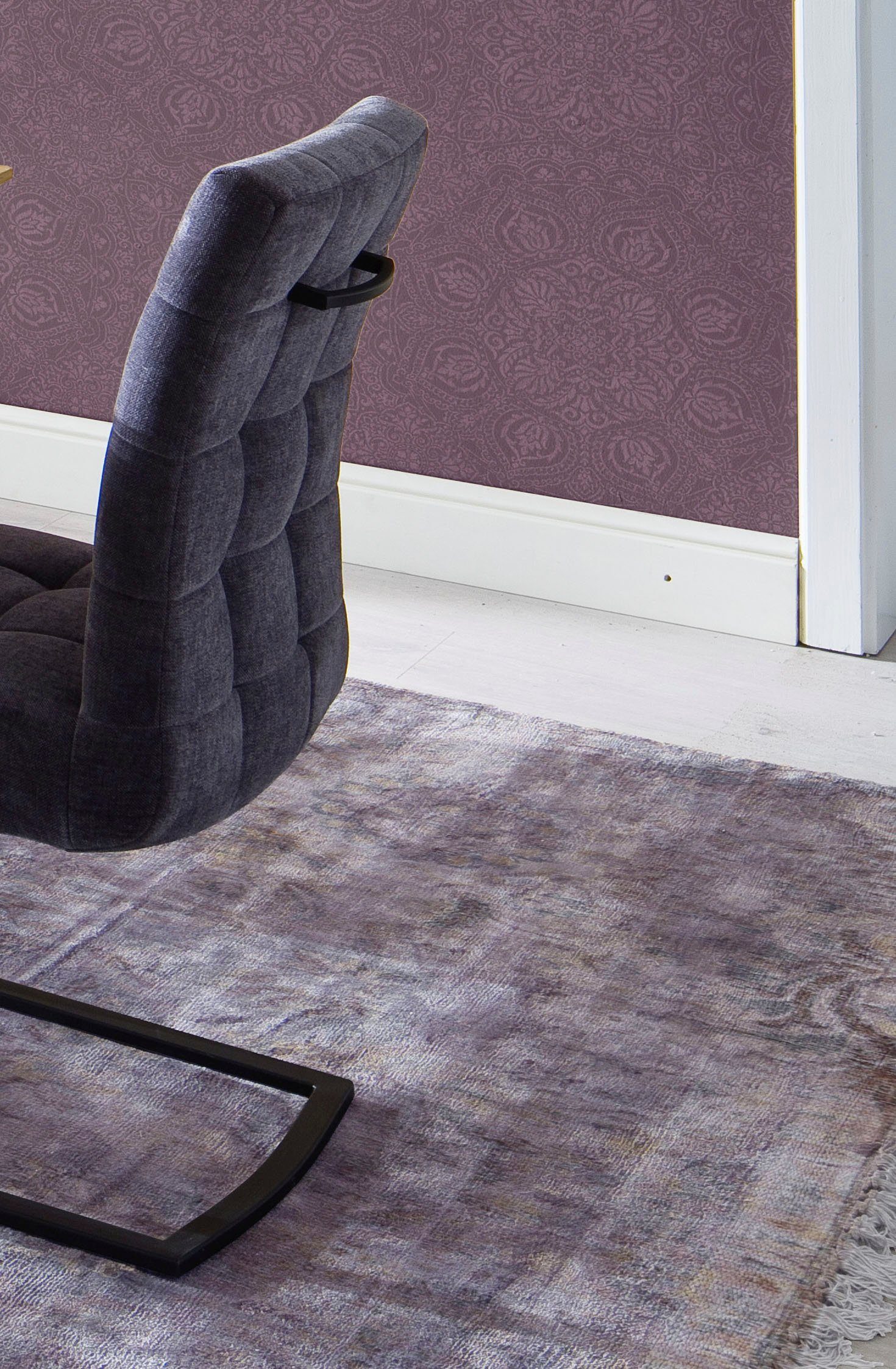 MCA furniture Vrijdragende stoel Salta (2-set), frame vlakke buis, zwart mat gelakt, aqua clean bekleding (2 stuks)