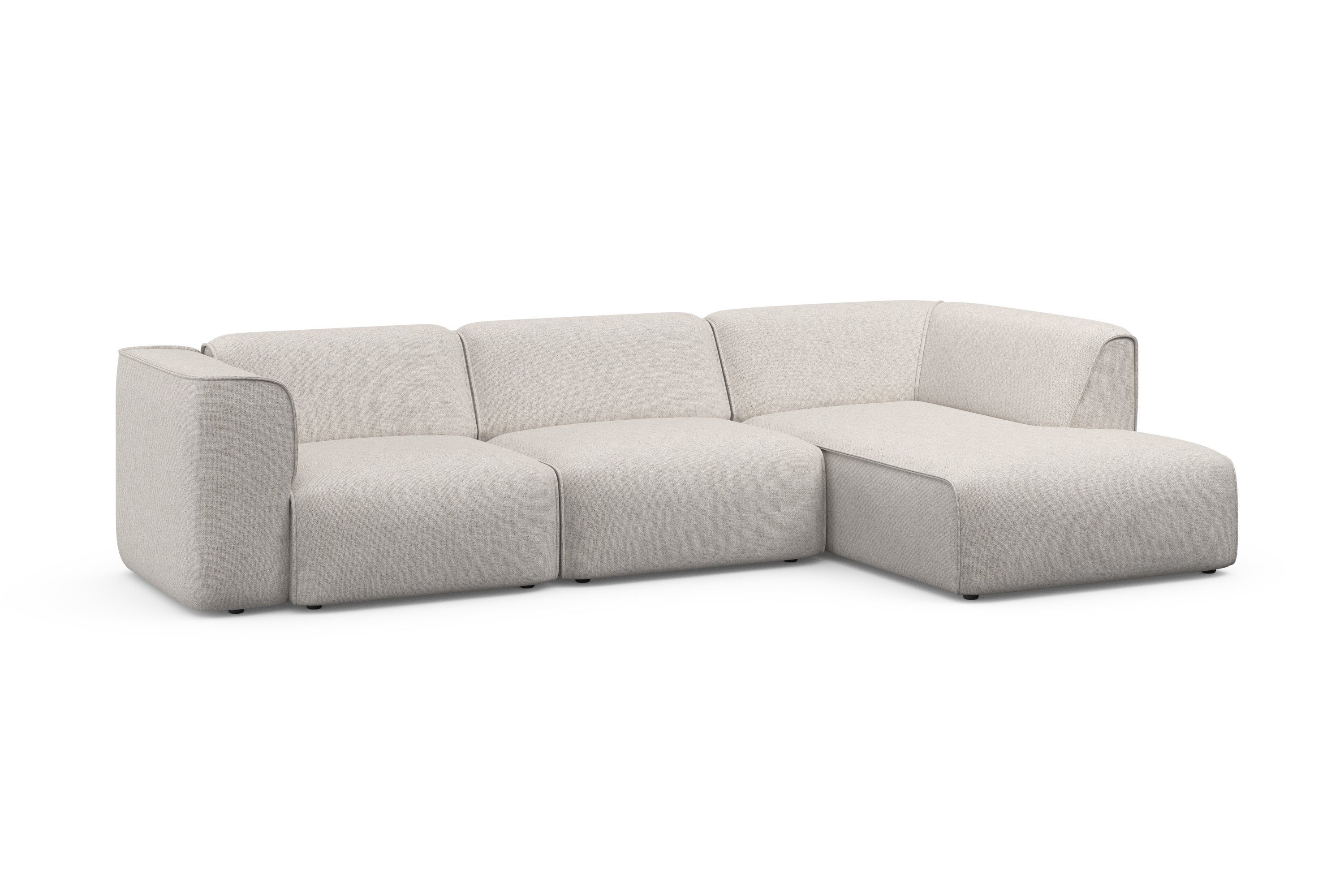 RAUM.ID Hoekbank Merid L-vorm, altijd uitbreidbaar met modules, B/D/H: 295/162/70 cm