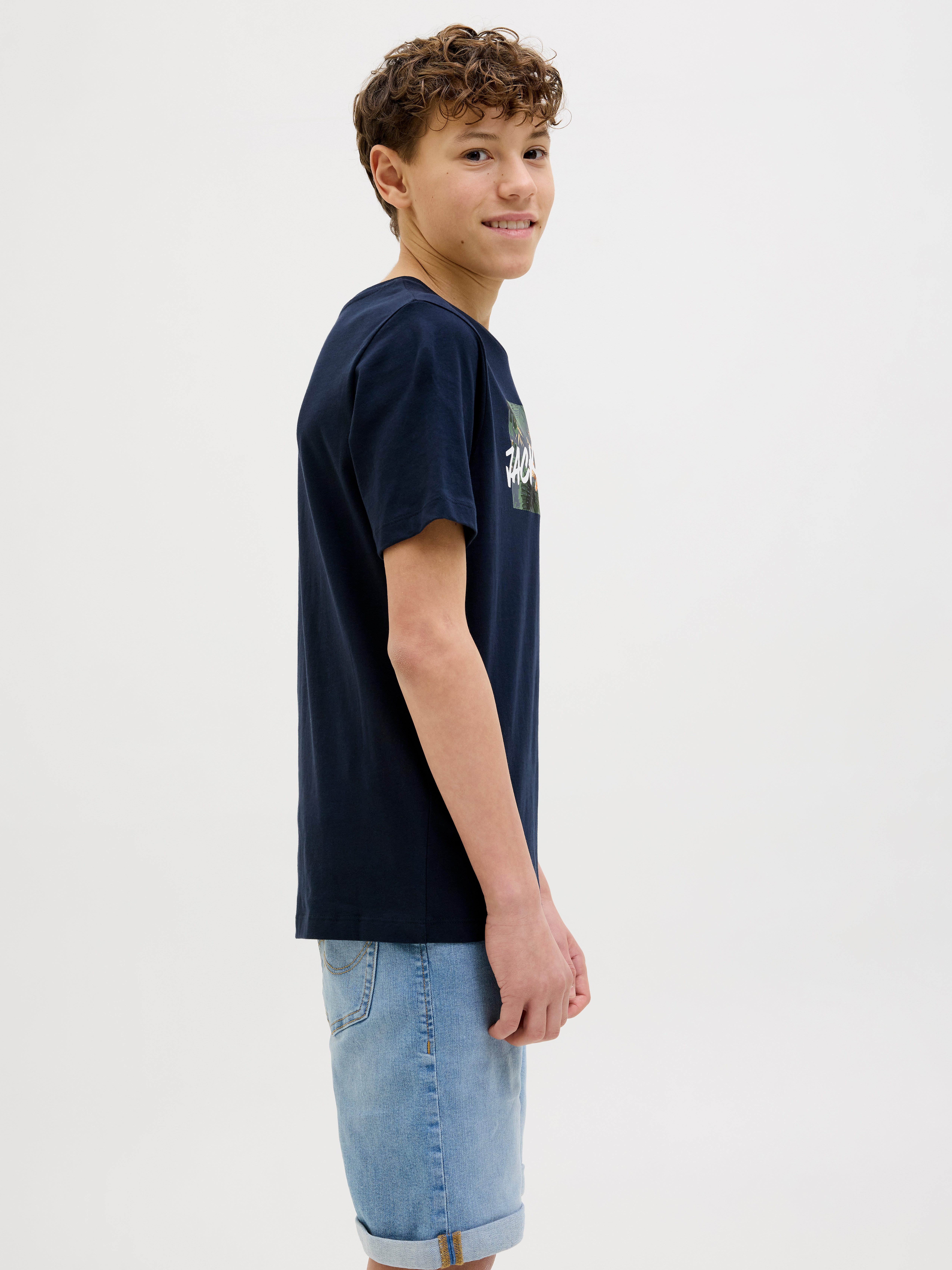 Jack & Jones Junior T-shirt JJHAWAII SHAPE TEE SS CREW NECK JNR