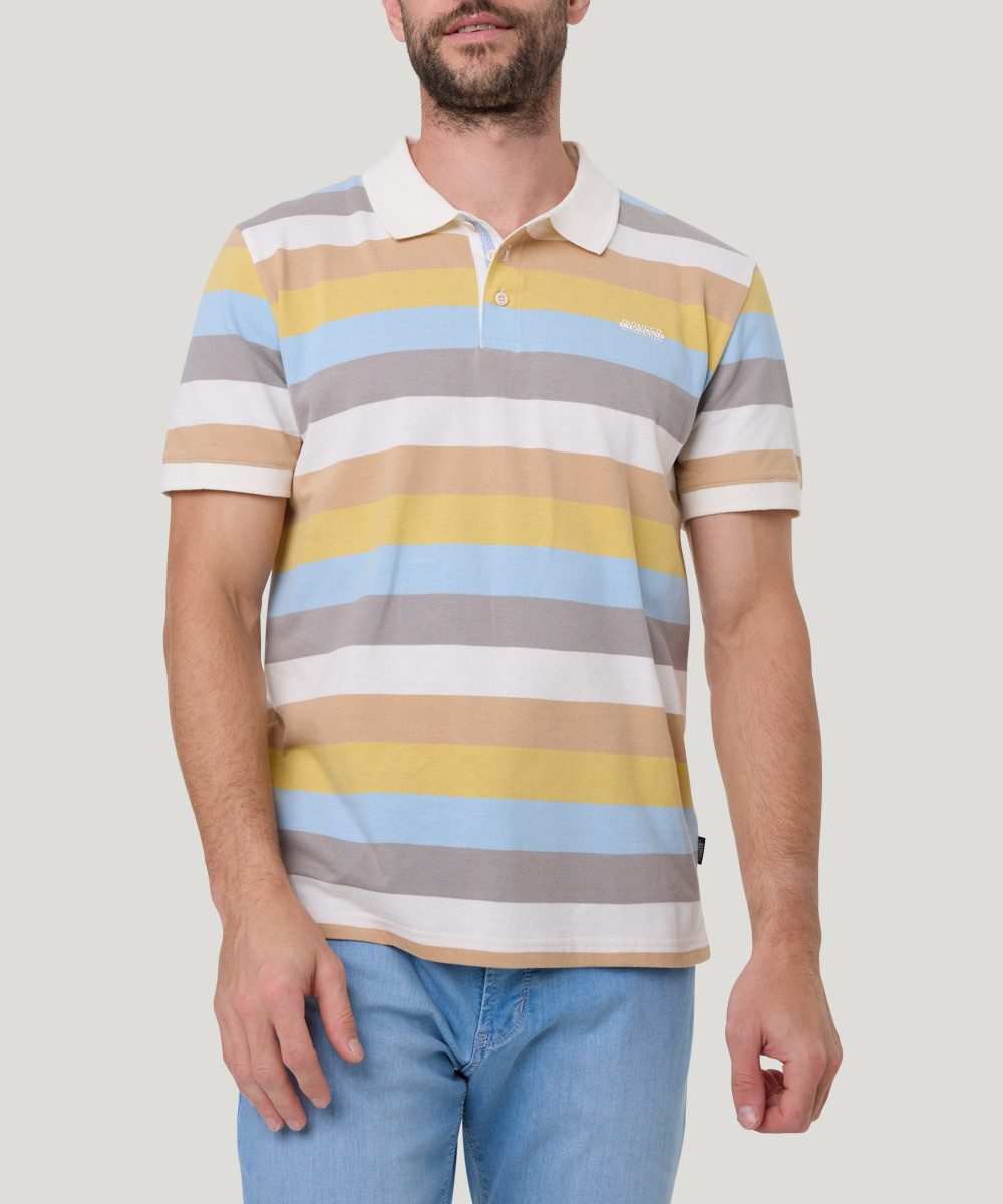 Pioneer Authentic Jeans Poloshirt met gestreept patroon heren poloshirts maat L wit