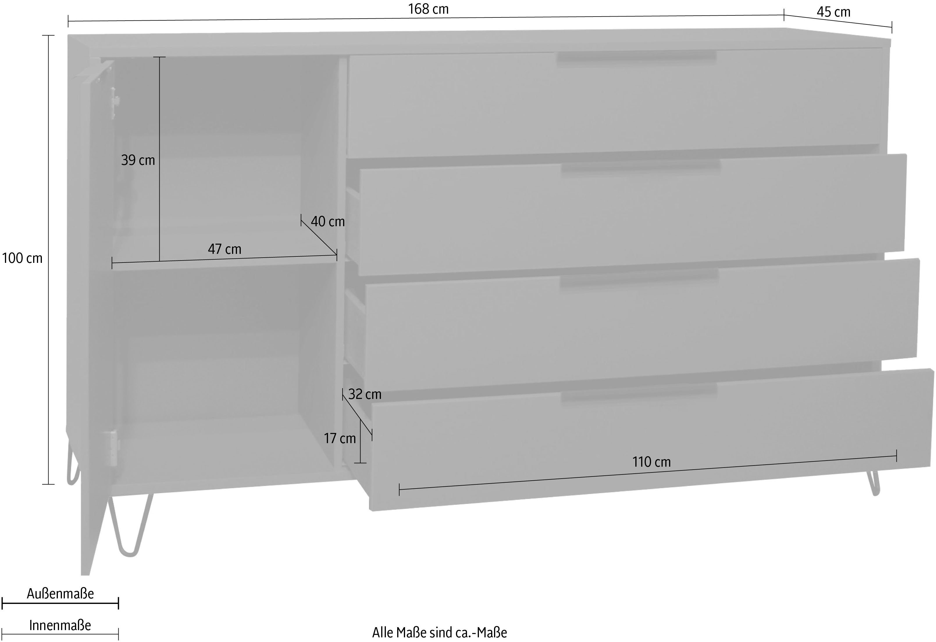 Mäusbacher Highboard Bonnie TOPSELLER! Highboard met draadframe