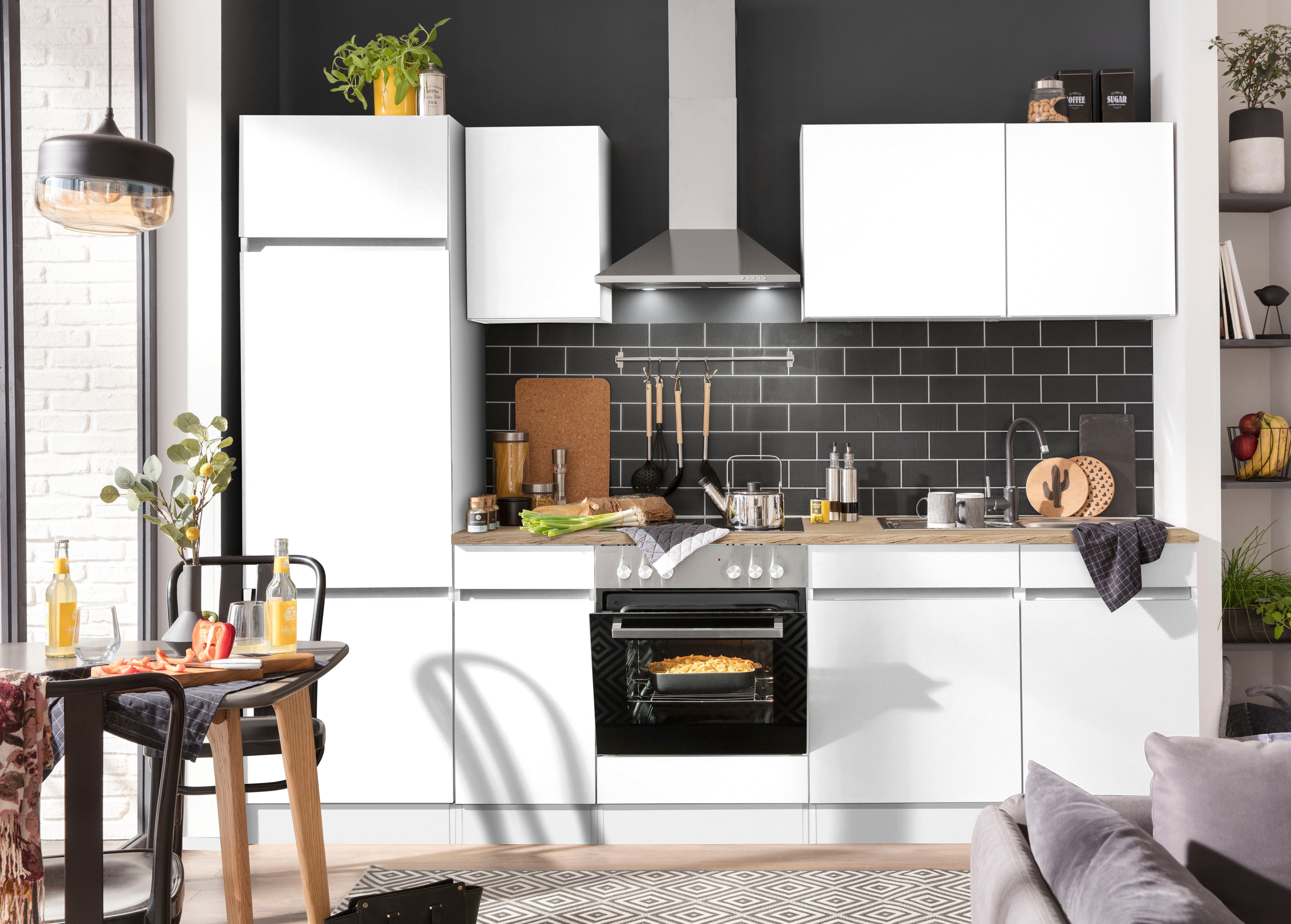 OPTIFIT Keukenblok Roth Breedte 270 cm, optioneel met elektrische apparaten, met push-to-open functie