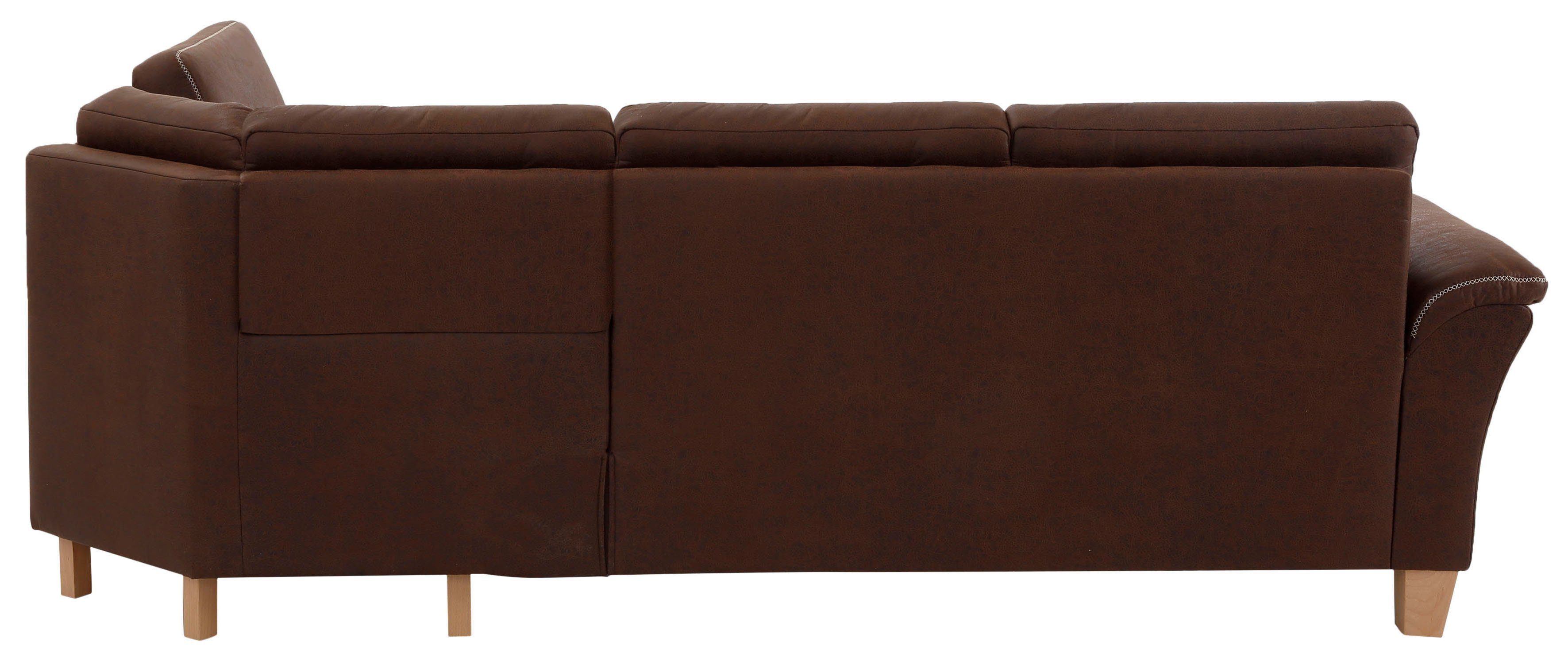 Home affaire Hoekbank Soleo L-model comfortabel door trapezehoek met relaxfunctie, ook met slaapfunctie