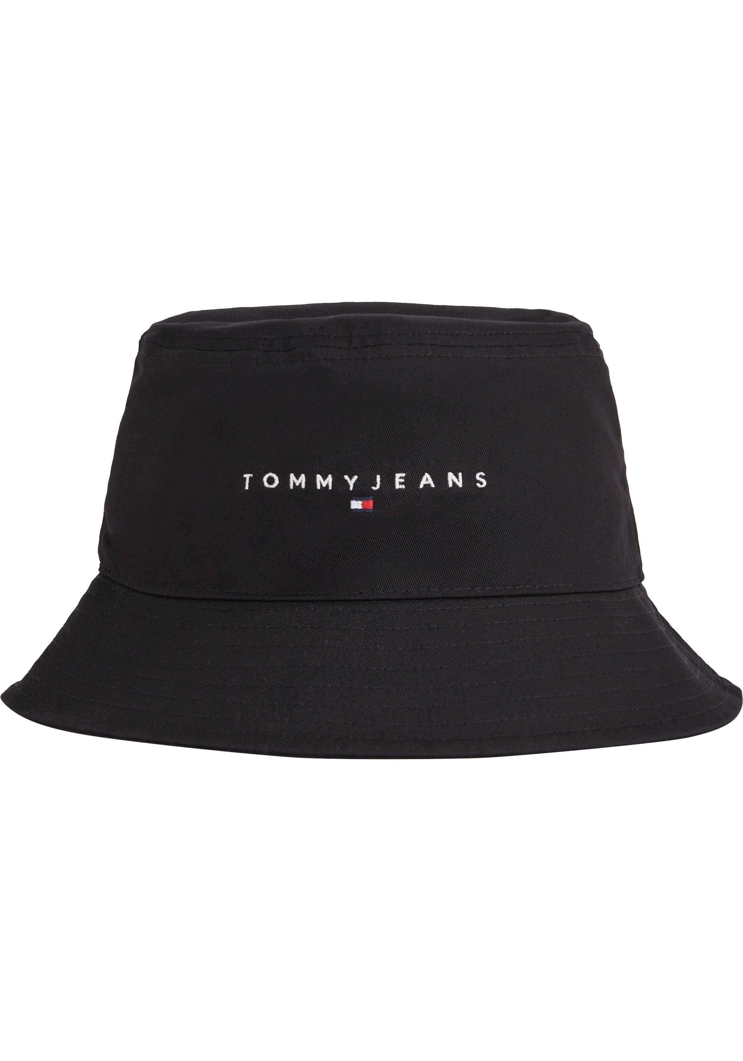 TOMMY JEANS Vissershoed TJM LINEAR LOGO BUCKET HAT met geborduurd logo-opdruk unisex bucket hat