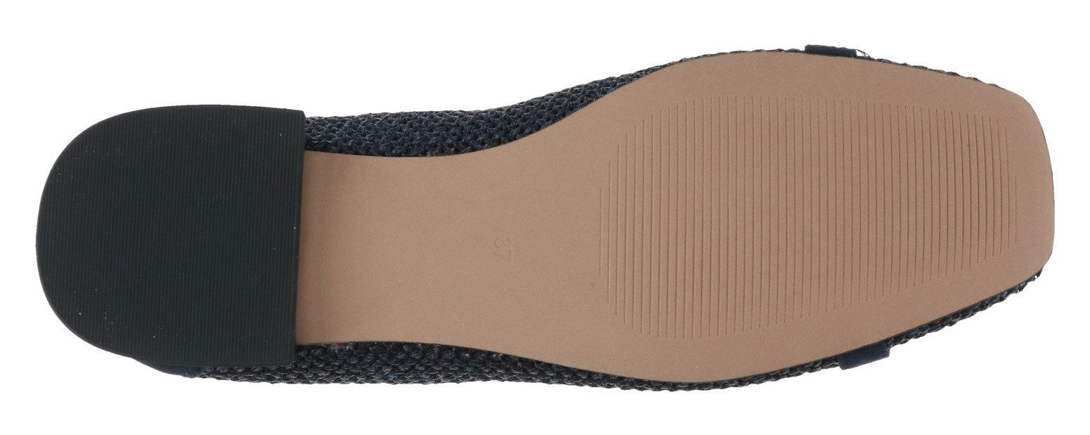 Caprice Ballerina's , blokhak, comfortabele schoen, business schoen met sieraandeel