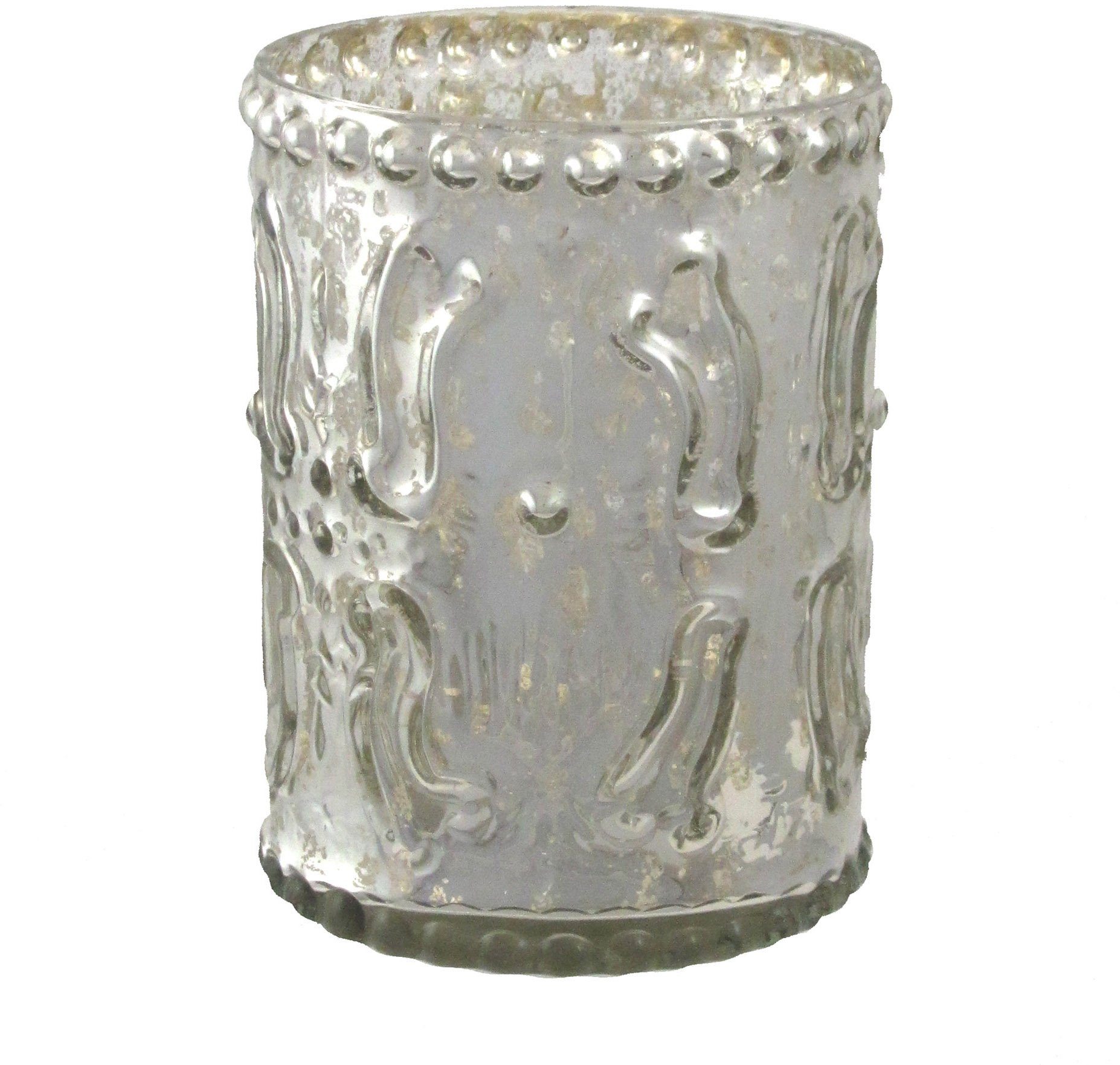 Creativ deco Windlicht met verschillend gestructureerde oppervlakken, 4-delige set, h: ca. 10 cm (4 stuks)