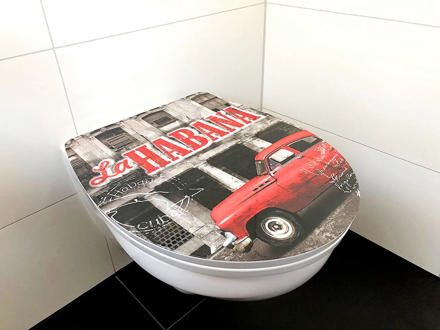 ADOB Toiletzitting Habana Soft-closemechanisme, voor het schoonmaken met één druk op de knop afneembaar
