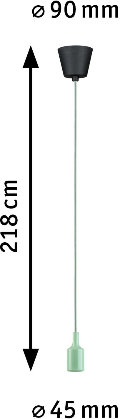Paulmann Hanglamp Ketil E27, max. 1x60W E27, 230V, stof/siliconen (1 stuk)