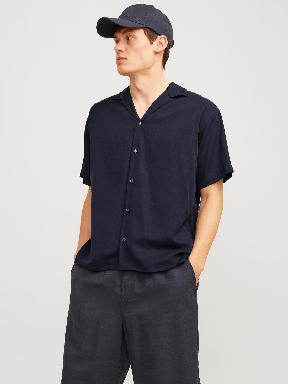 Jack & Jones Overhemd met korte mouwen JPRCCAARON TENCEL RESORT SHIRT S/S LN