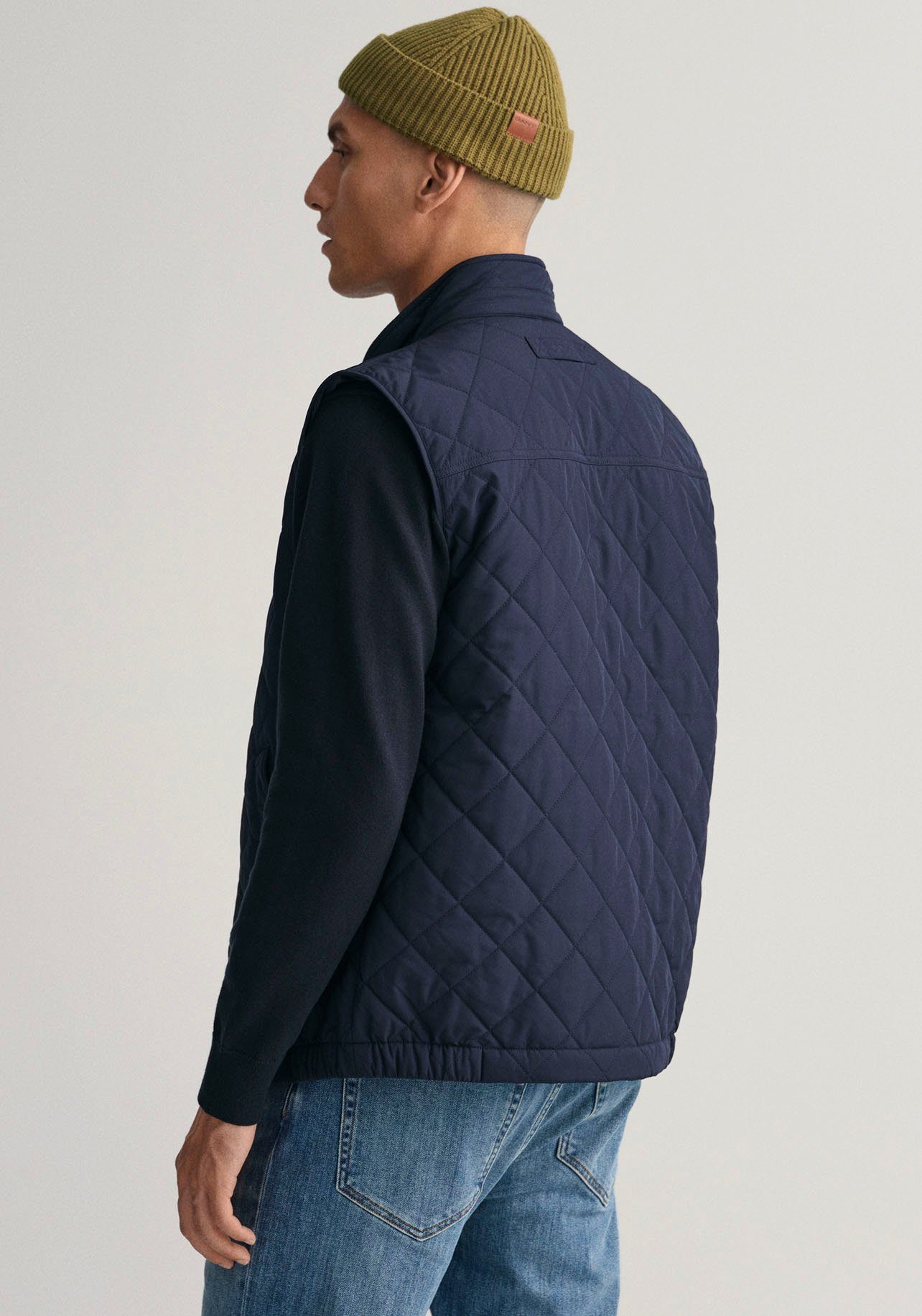Gant Bodywarmer QUILTED WINDCHEATER VEST met wattering van gerecycled polyester