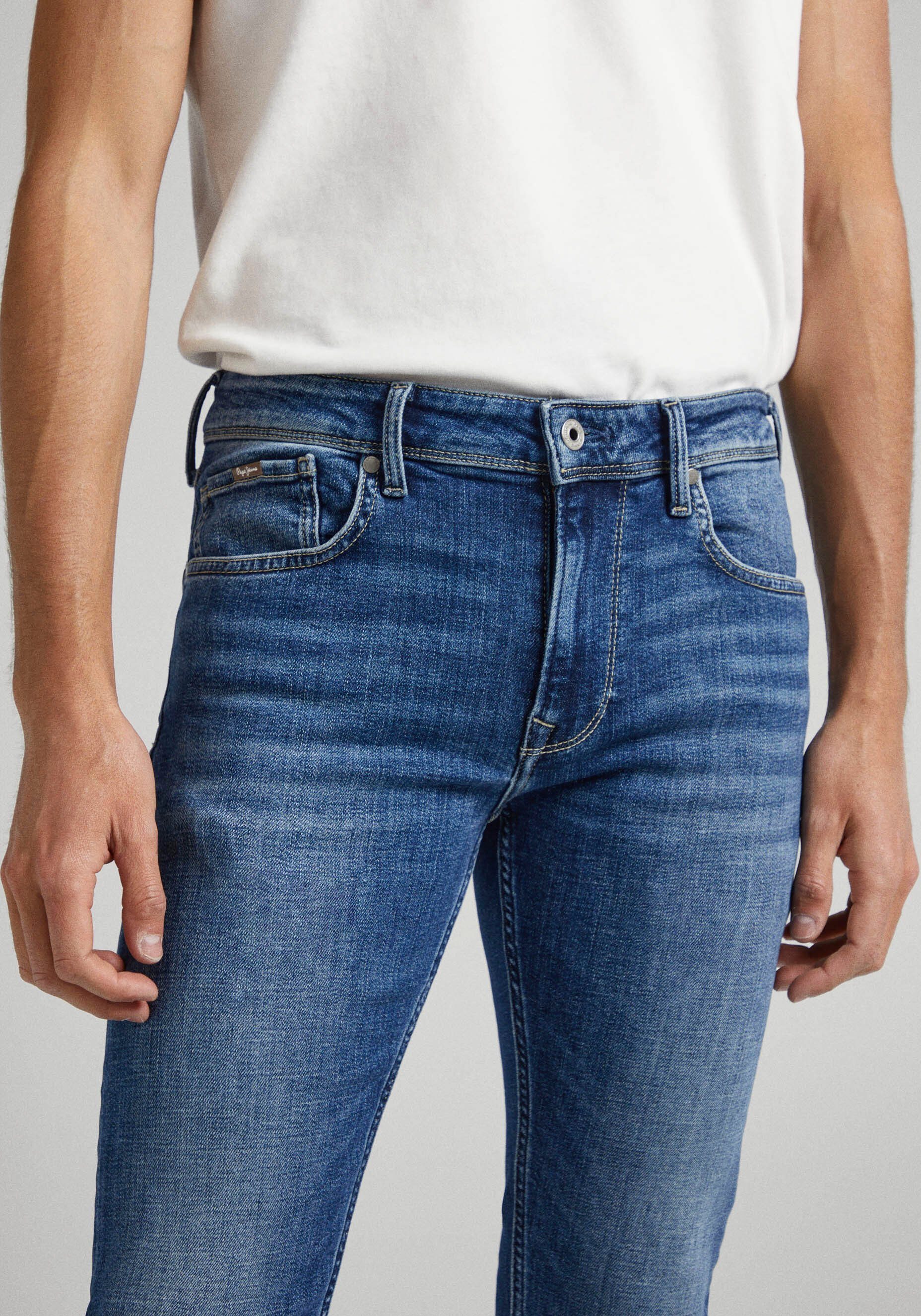 Pepe Jeans Slim fit jeans Finsbury Katoen-stretch
