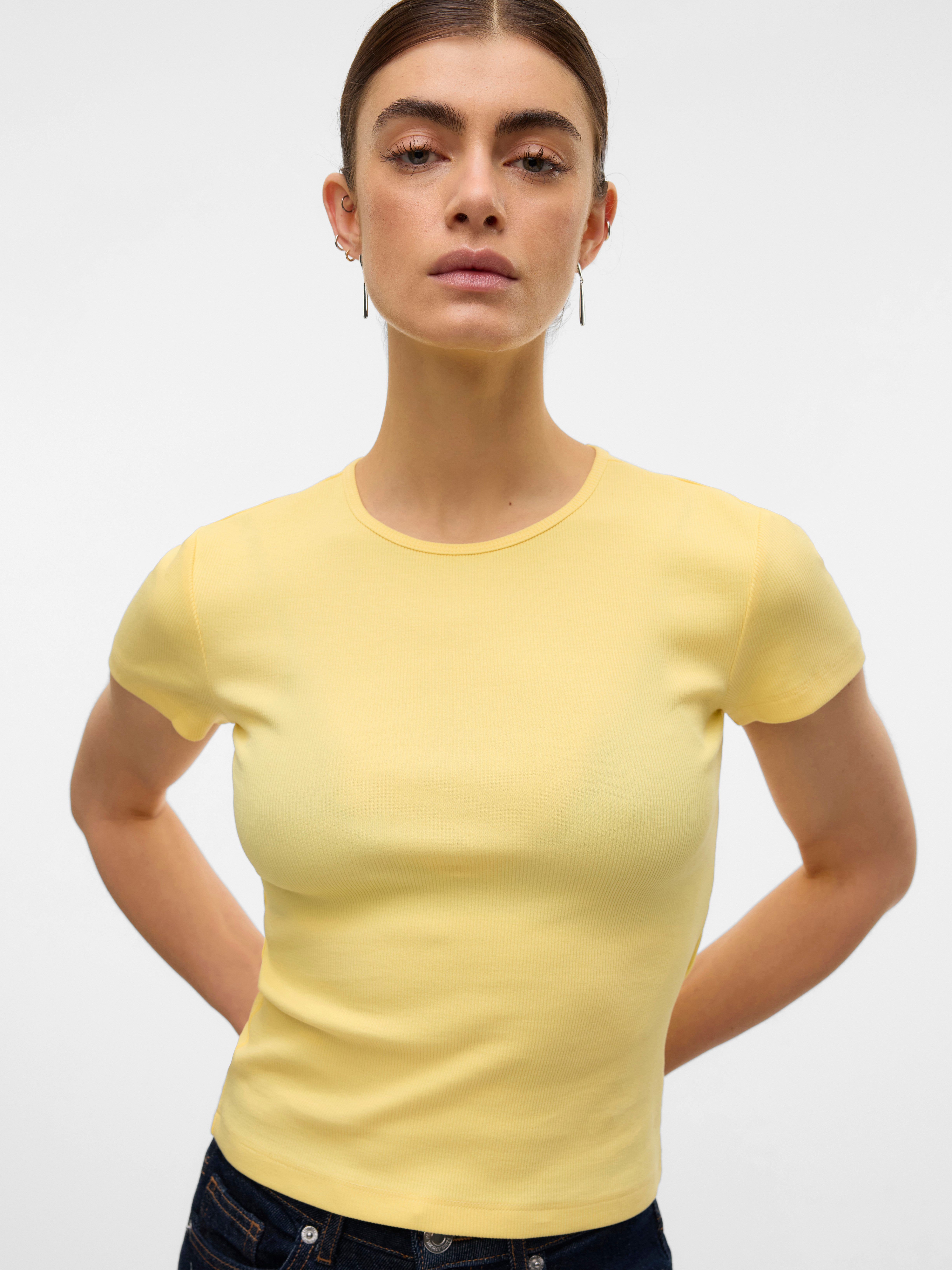 Vero Moda Shirt met ronde hals VMCHLOE SS SHORT TOP JRS NOOS