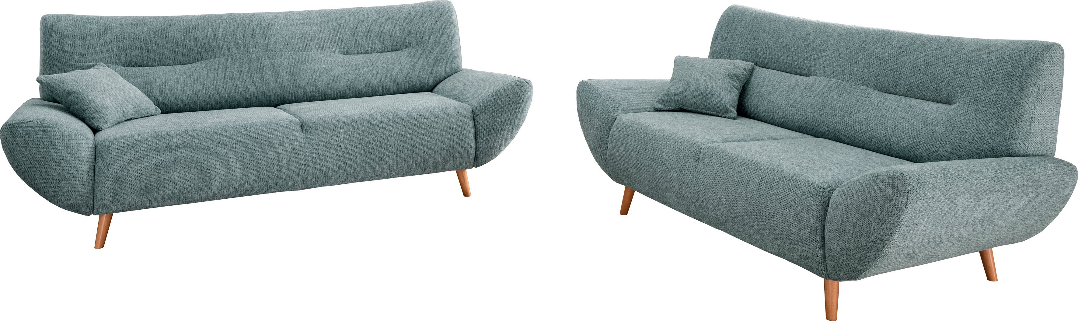 INOSIGN 2-zitsbank Drago elegant en tijdloos, comfortabel, houten voet
