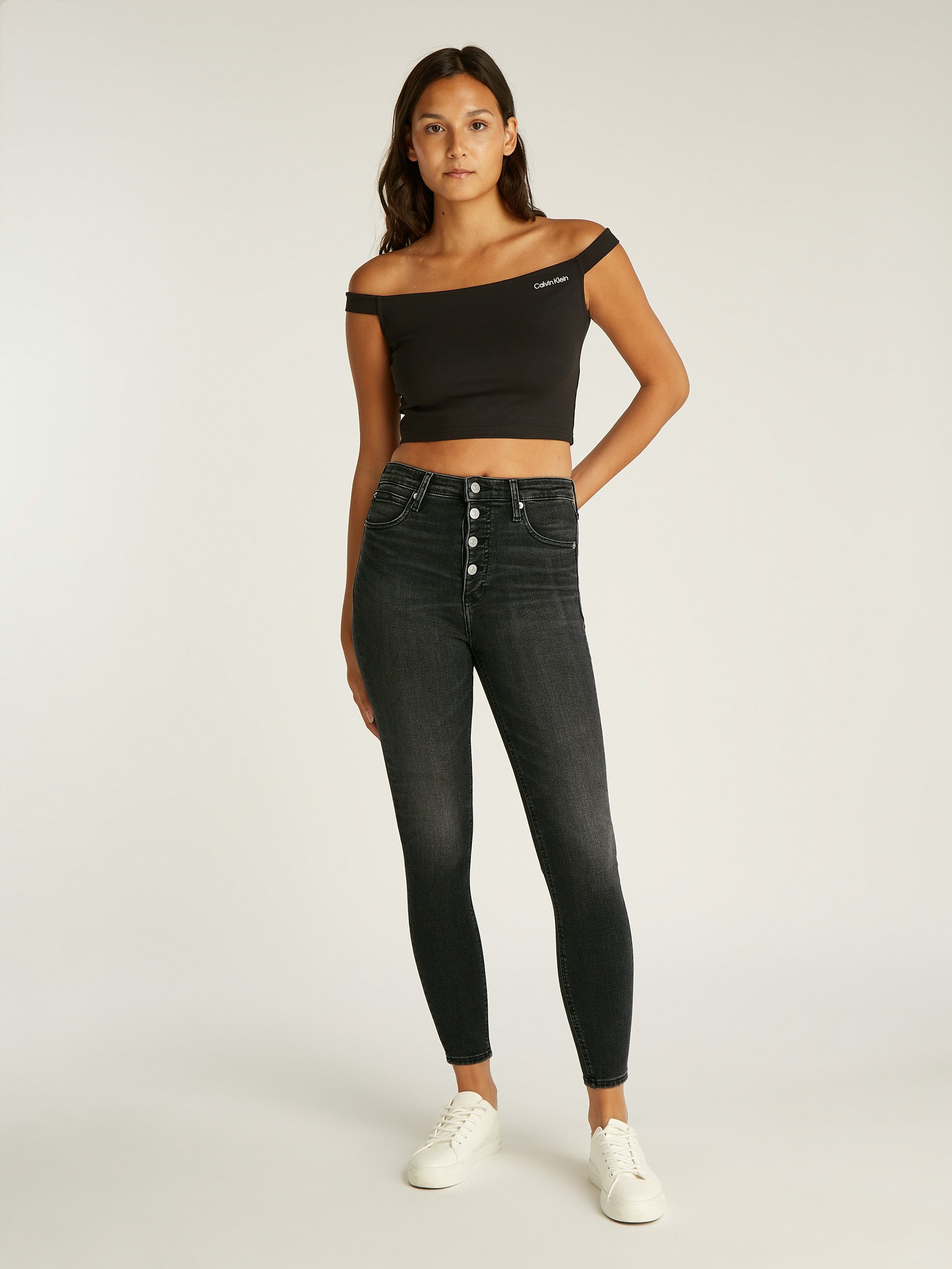 Calvin Klein Skinny fit jeans HIGH RISE SUPER SKINNY ANKLE