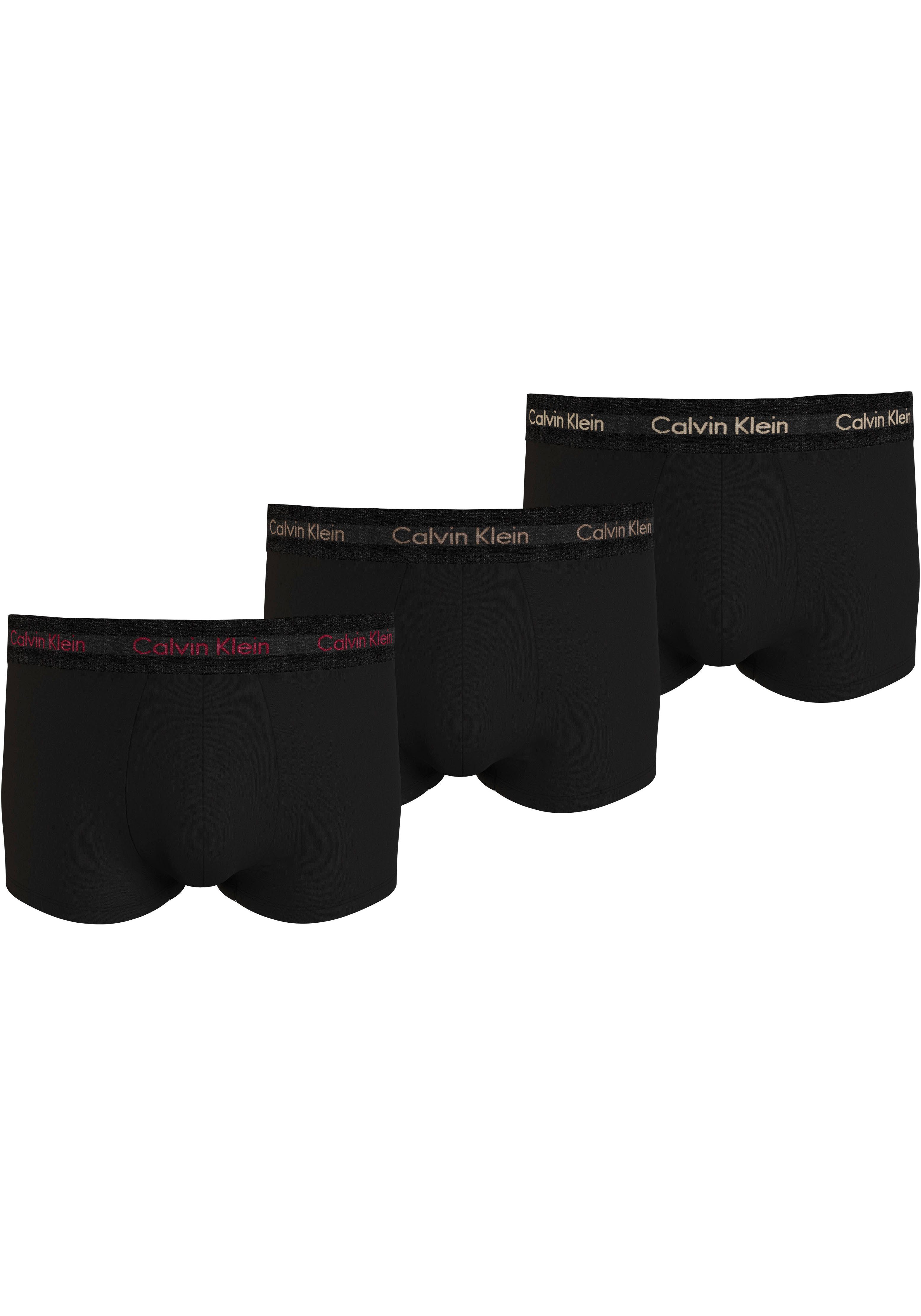 3-Pack Katoen Stretch Boxers Zwart Calvin Klein , Black , Heren