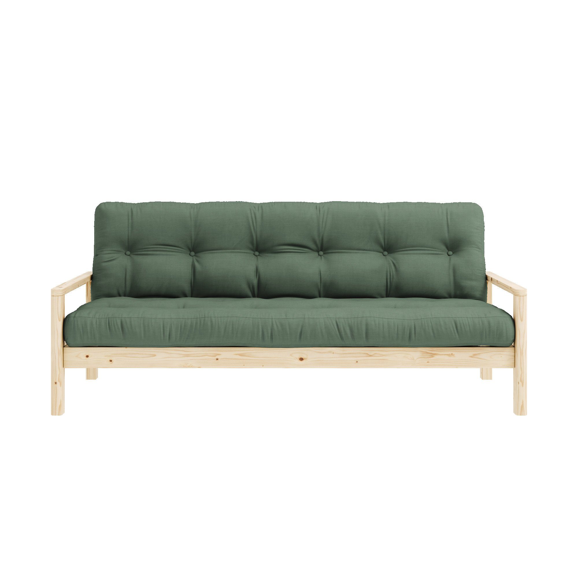 Karup Slaapbank Knob met futonmatras, verschillende kleuren, fsc-gecertificeerd, dennenhout beige, slaapbanken, Breedte ligoppervlak: 130 cm, Lengte