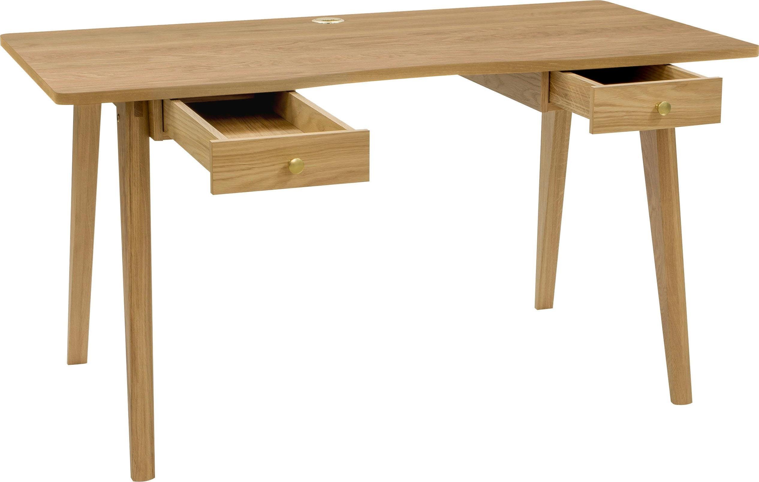 Woodman Bureau Peer in scandinavisch design, tafelpoten van massief eiken