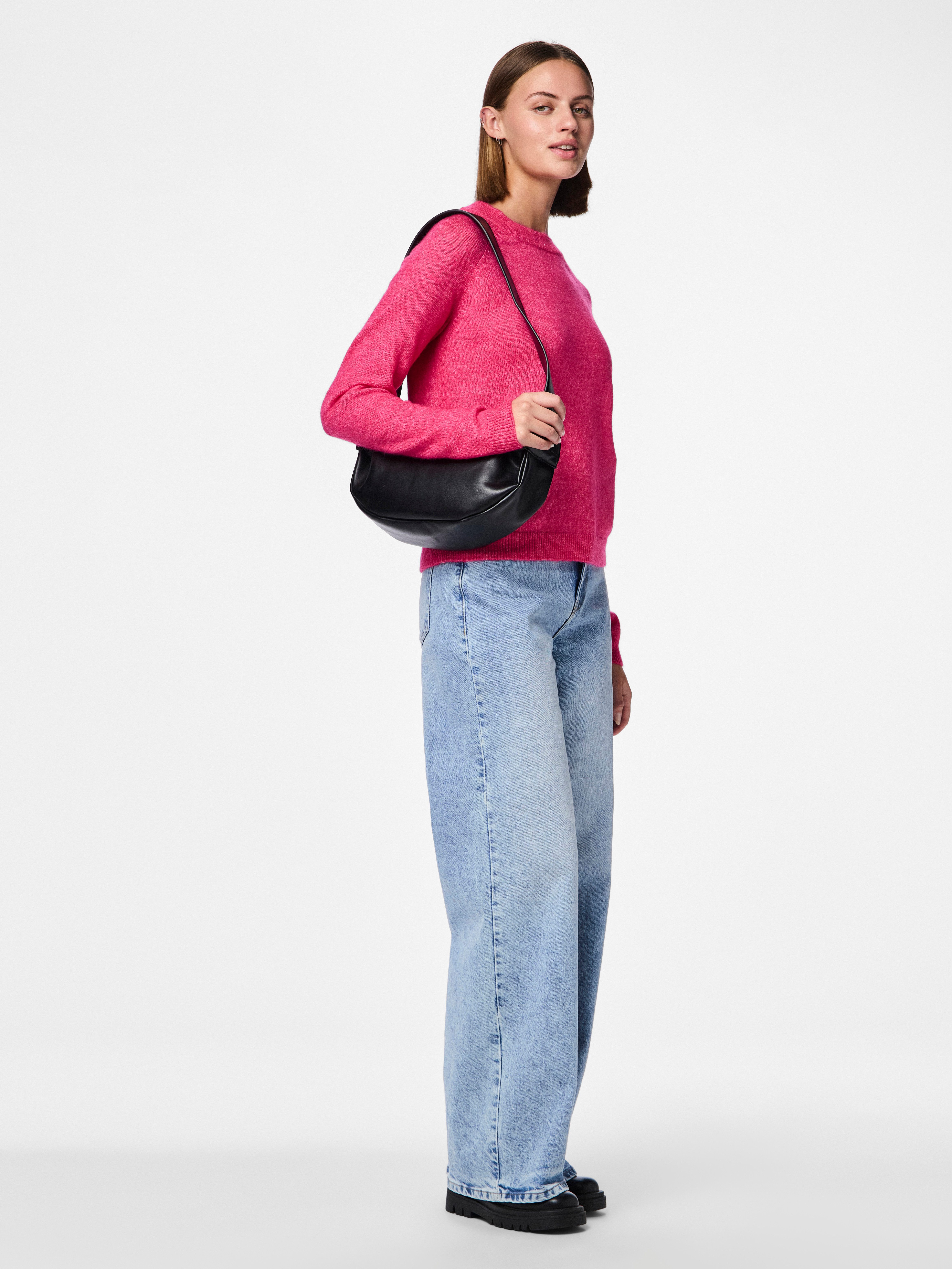 pieces Gebreide trui PCJULIANA LS O-NECK KNIT NOOS BC