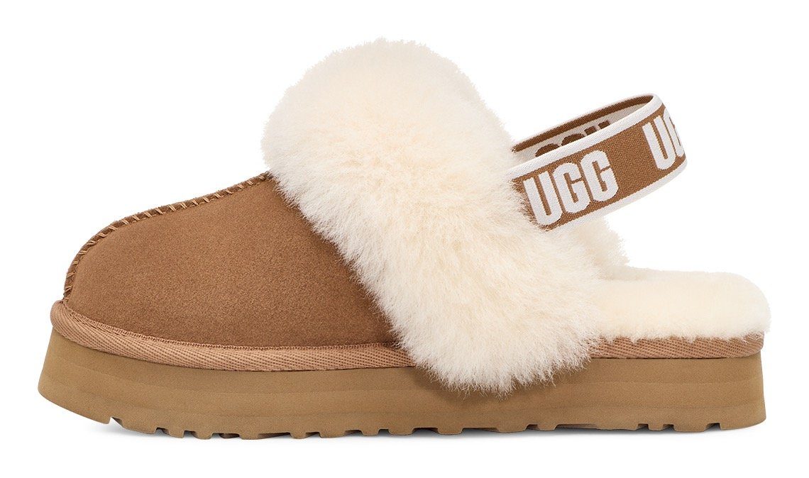 UGG Pantoffels Funkette Plateau klomp, mule, pantoffel met elastische hielband