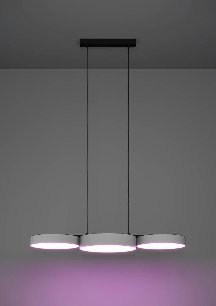 EGLO Hanglamp BARBANO-Z hanglamp, grijs wit, ZigBee 3.0, disco-modus, timer (1 stuk)