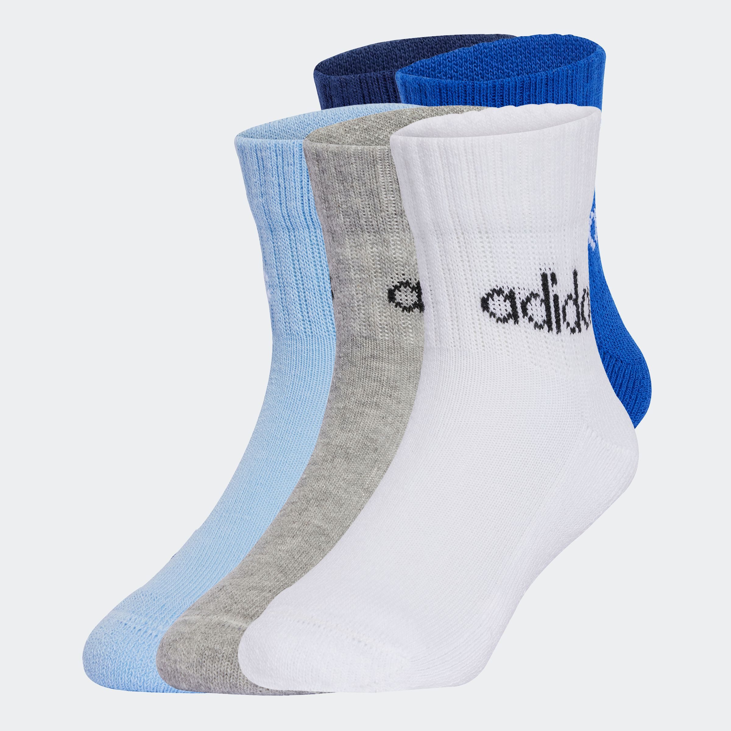 adidas Performance Functionele sokken KIDS LIN ANK 5P (5 paar) meisjes sokken maat XXL (31/33) blauw