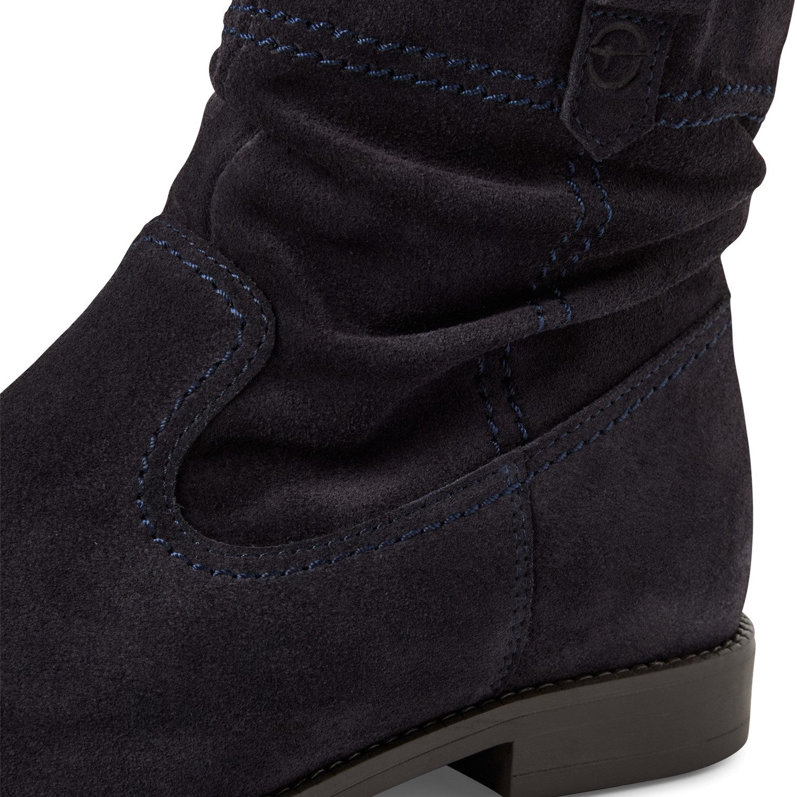 Tamaris Laarsjes , blokhak, laarzen met plooien in slouchy look