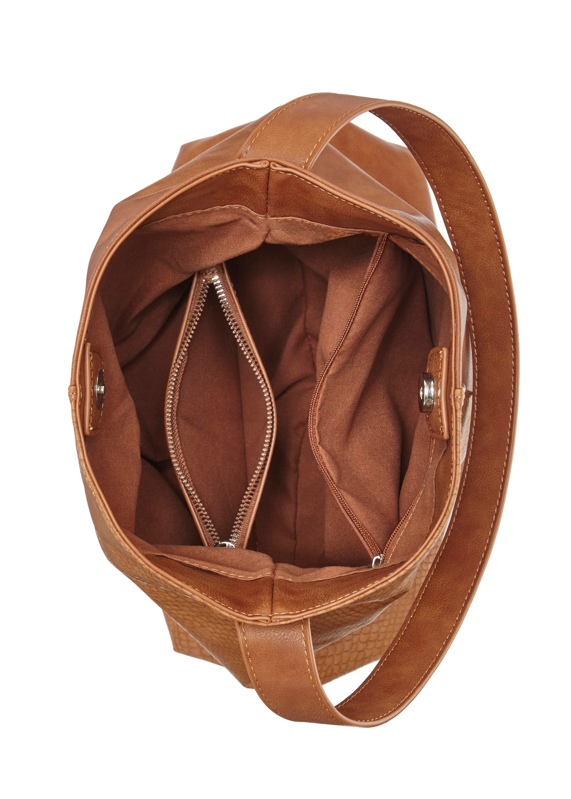 Vivance Shopper Schoudertas met klein binnenvak, handtas, damestas vegan (2-delig)