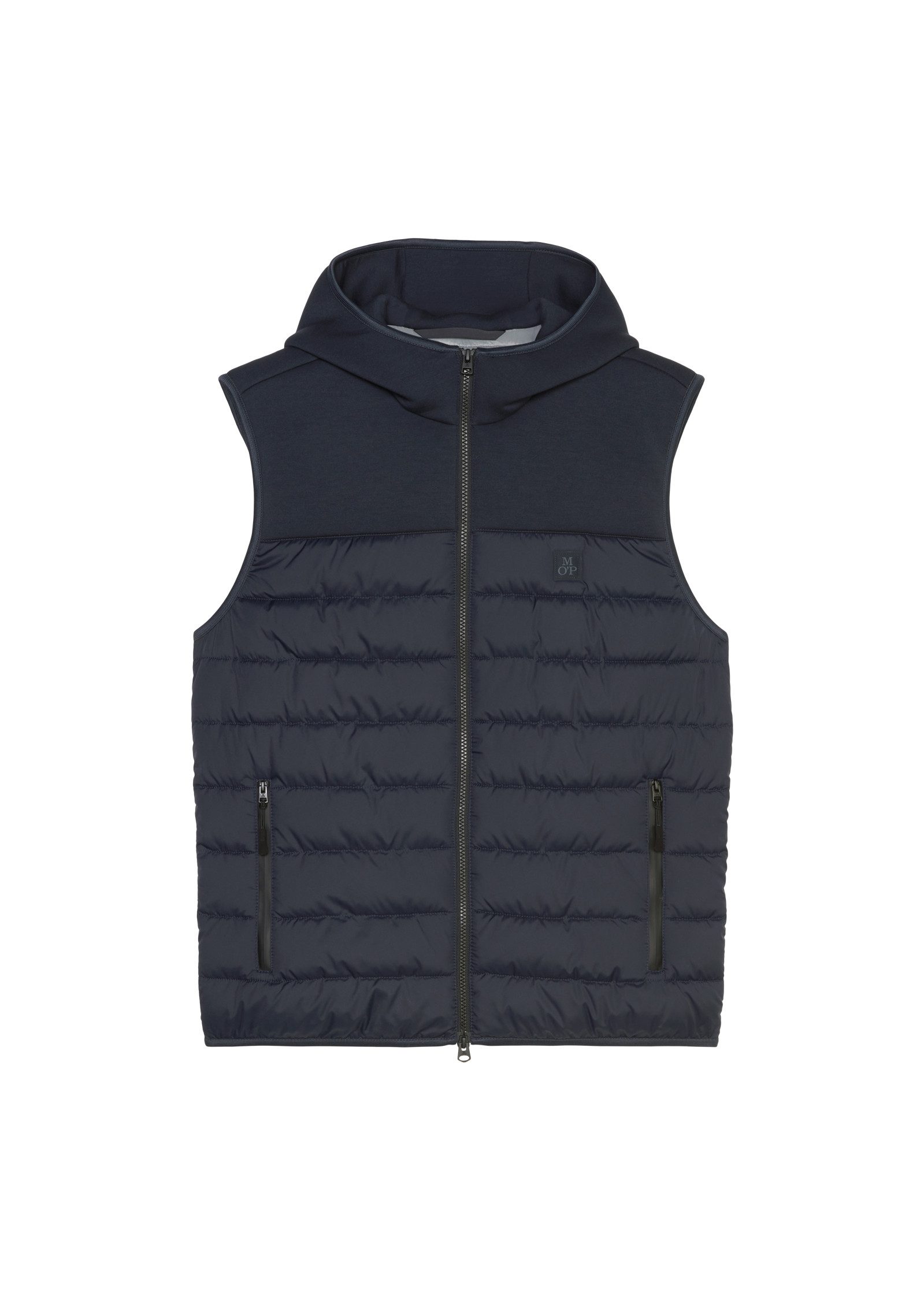 Marc O'Polo Bodywarmer in schouder- en capuchongedeelte met sportieve scuba-stof