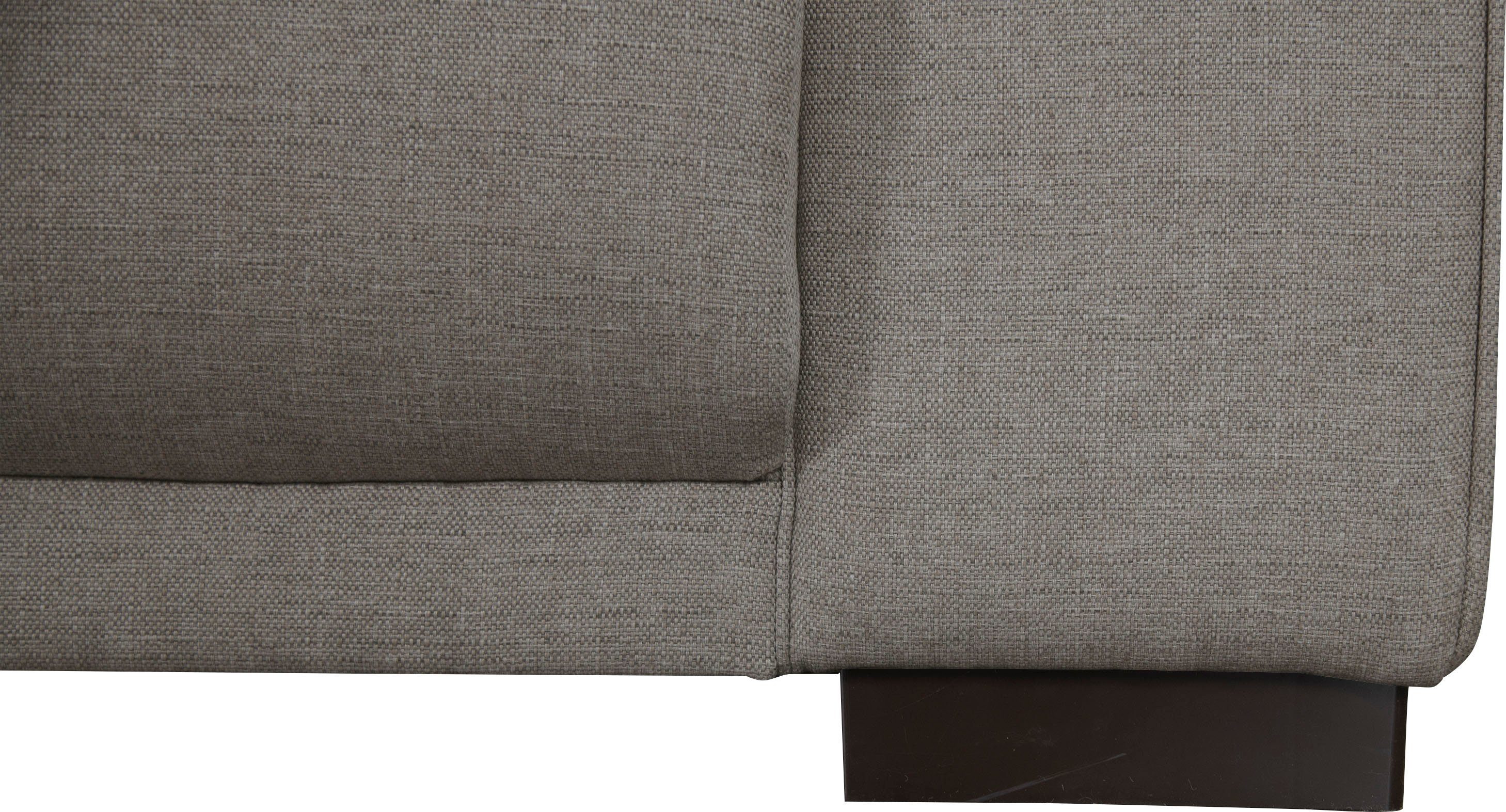 Home affaire Hoekbank BORNHOLM L-vorm met chaise longue, afmetingen B/D/H: 234/162/85 cm Recamiere links of rechts bestelbaar, golfvering, inclusief 2 kussens