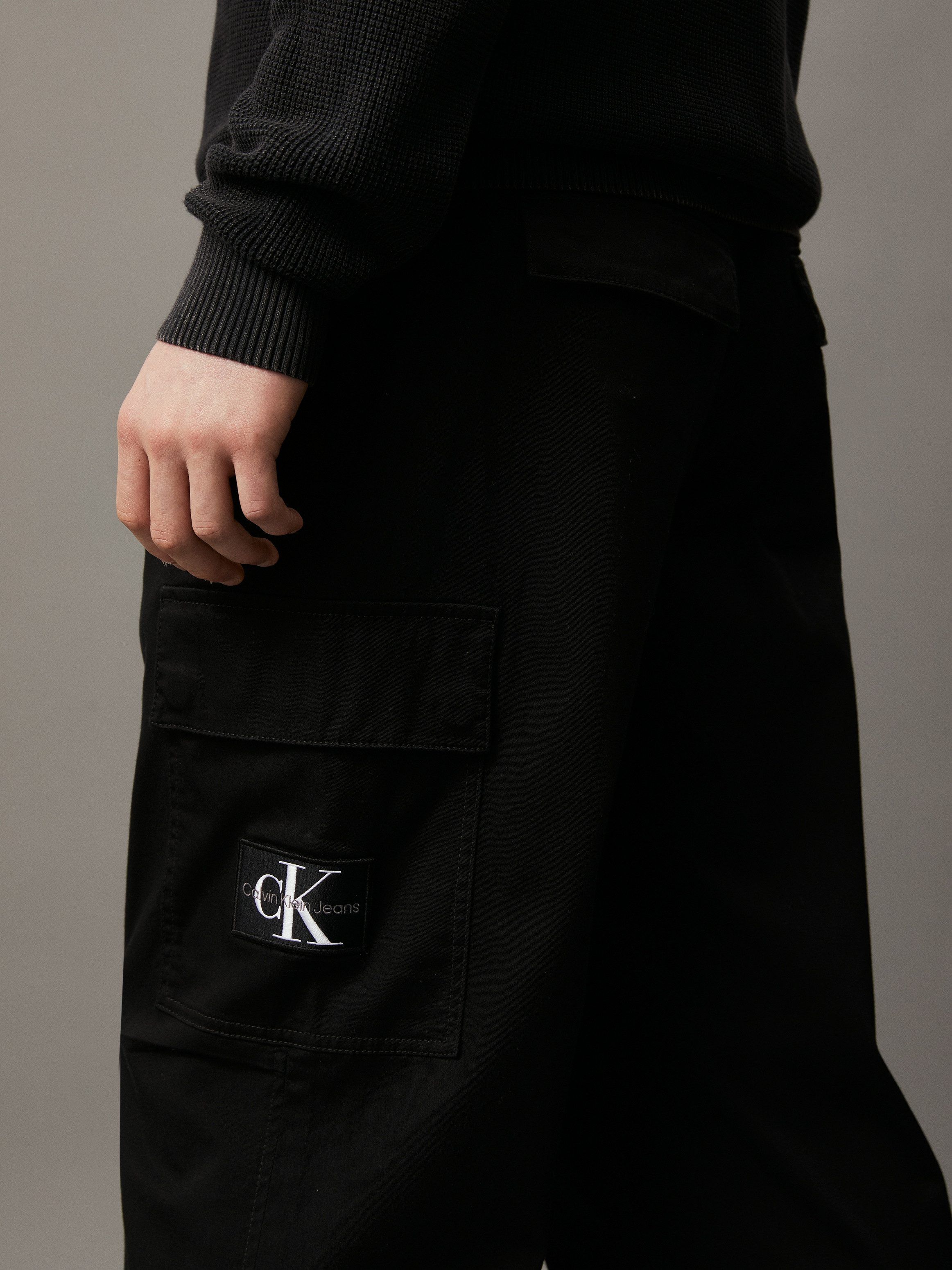 Calvin Klein Cargobroek STRAIGHT CARGO PANT met -logobadge