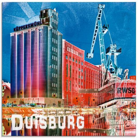 Artland Print op glas Duisburg collage stadsaanzicht 09