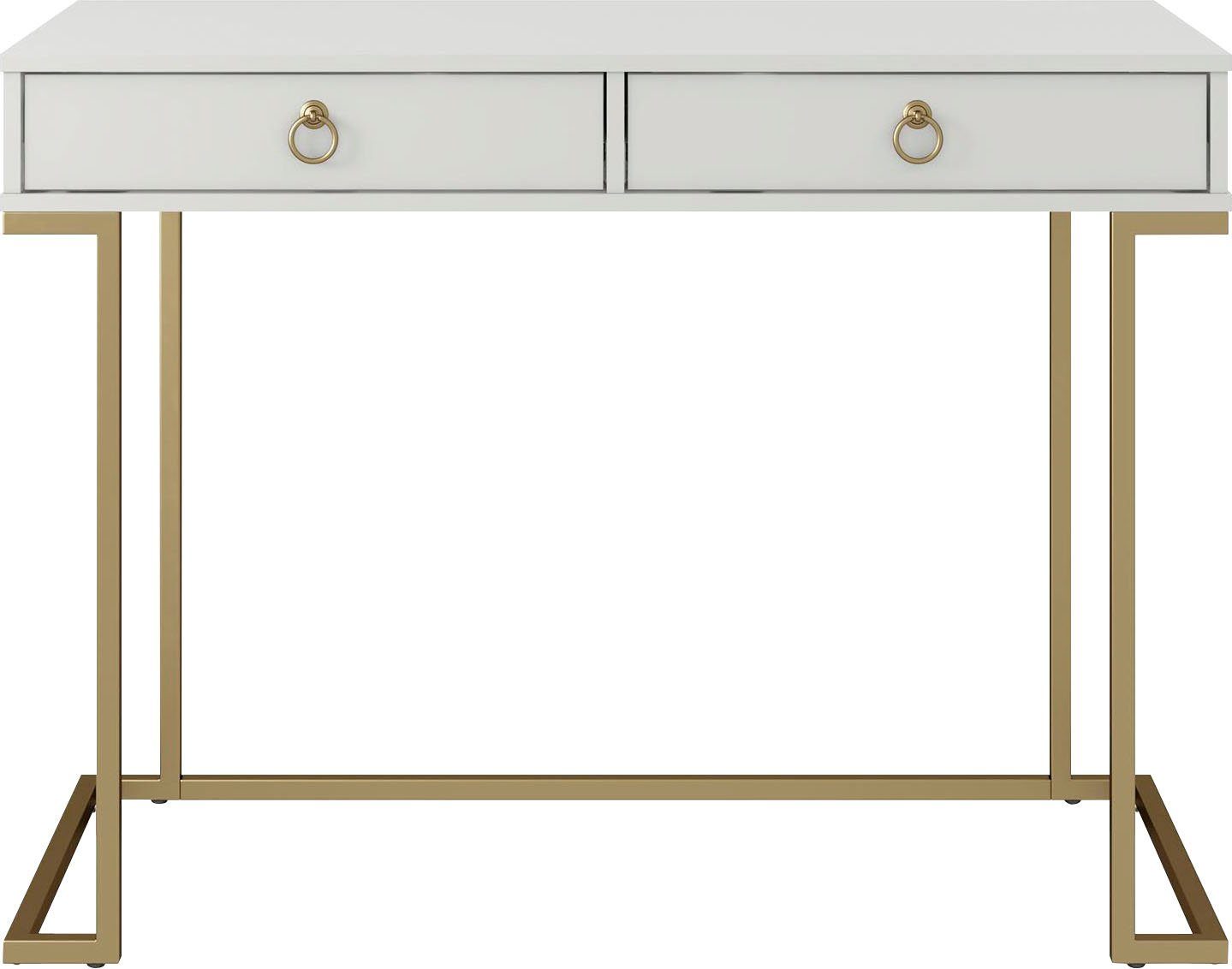 CosmoLiving by Cosmopolitan Bureau CAMILA met 2 laden, van mdf, frame en grepen van metaal, hoogte 79 cm