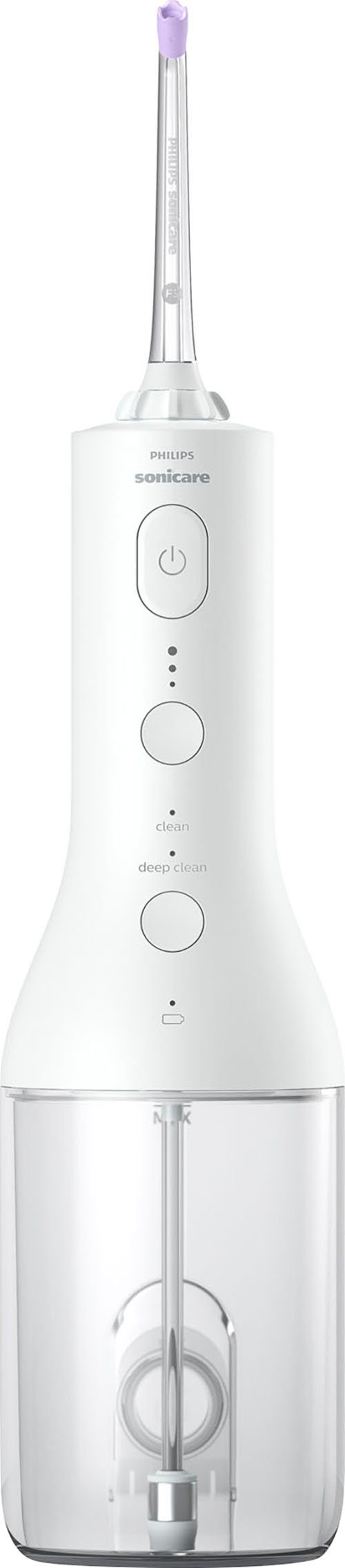 Philips Sonicare Monddouche Draadloze Power Flosser 3000 HX3826 Quad Stream technologie, 2 reinigingsstanden, 3 intensiteitsniveaus
