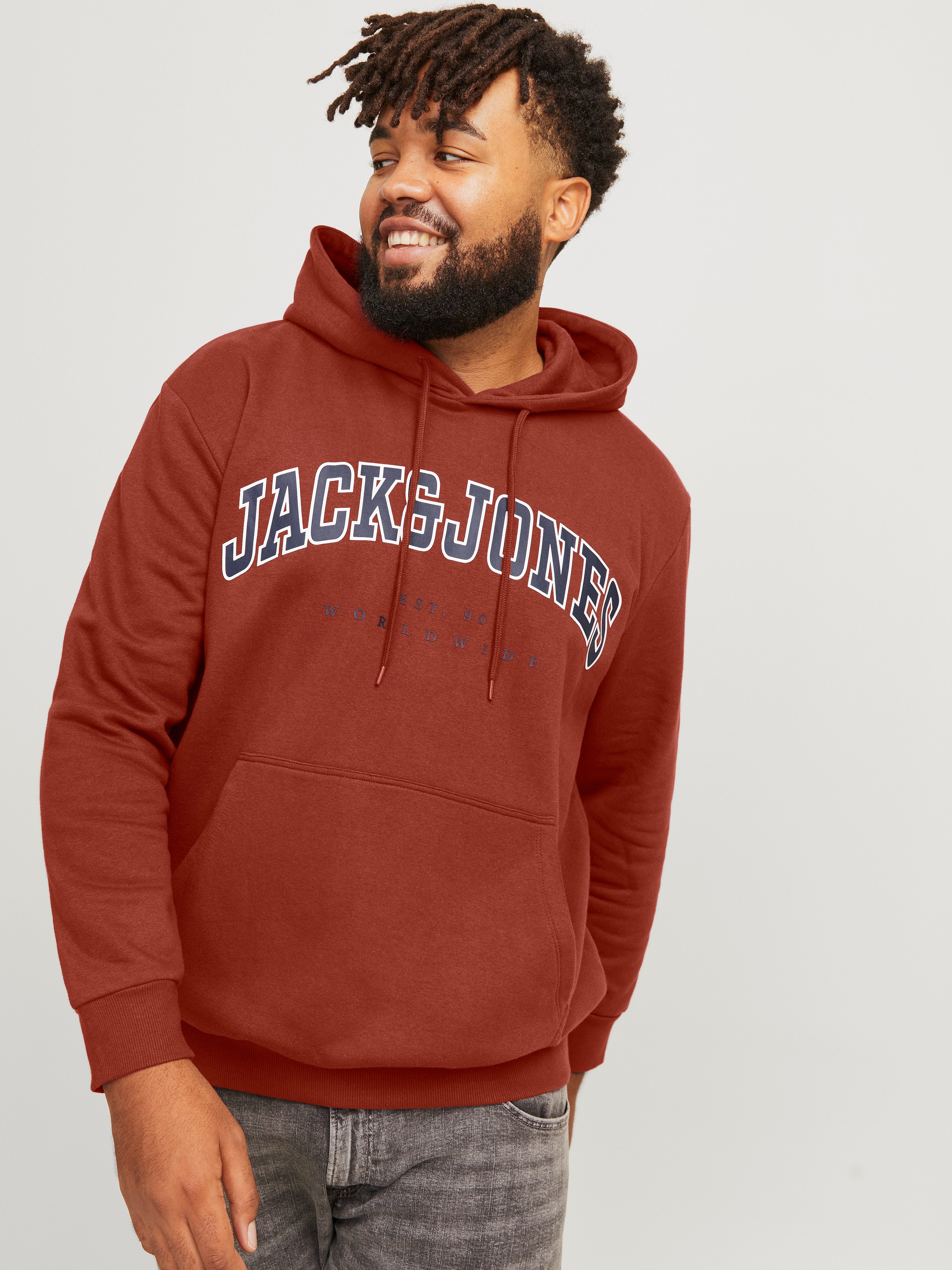 Jack & Jones PlusSize Hoodie JJECALEB VARSITY SWEAT HOOD NOOS PLS